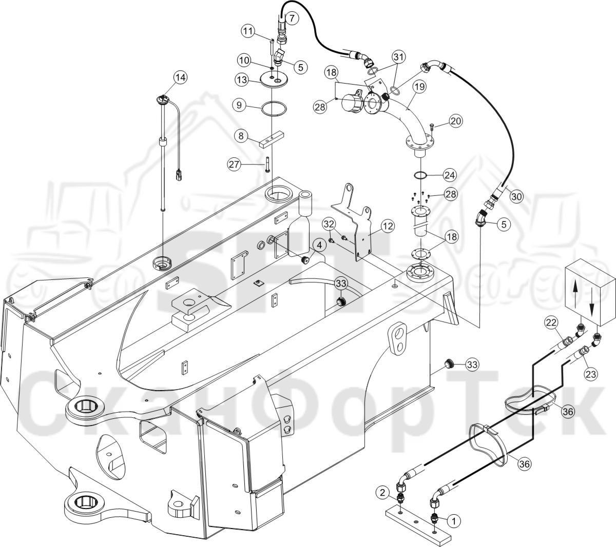 Схема: Топливная система