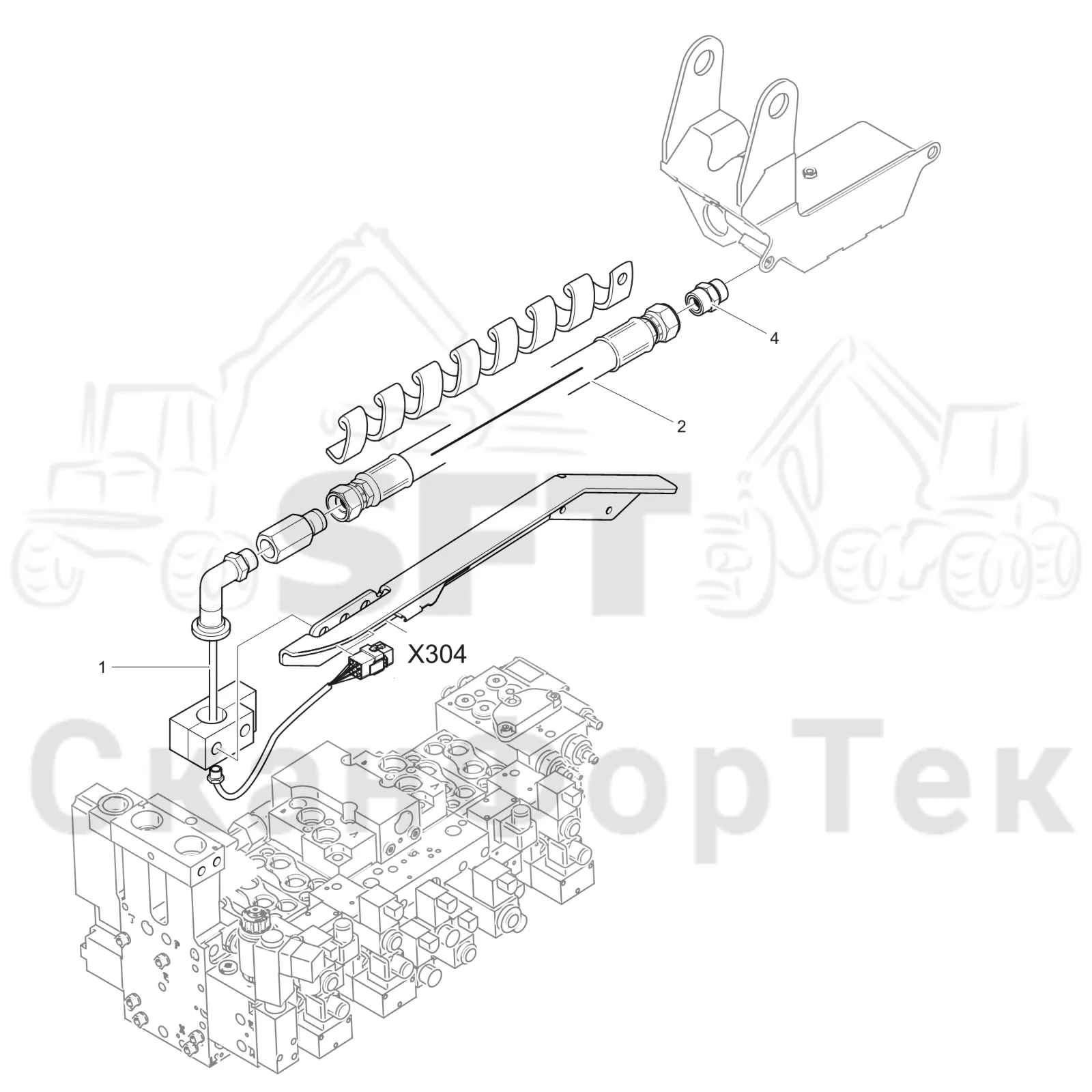 Схема: Crane-head electric .4 JIC 1144017421-