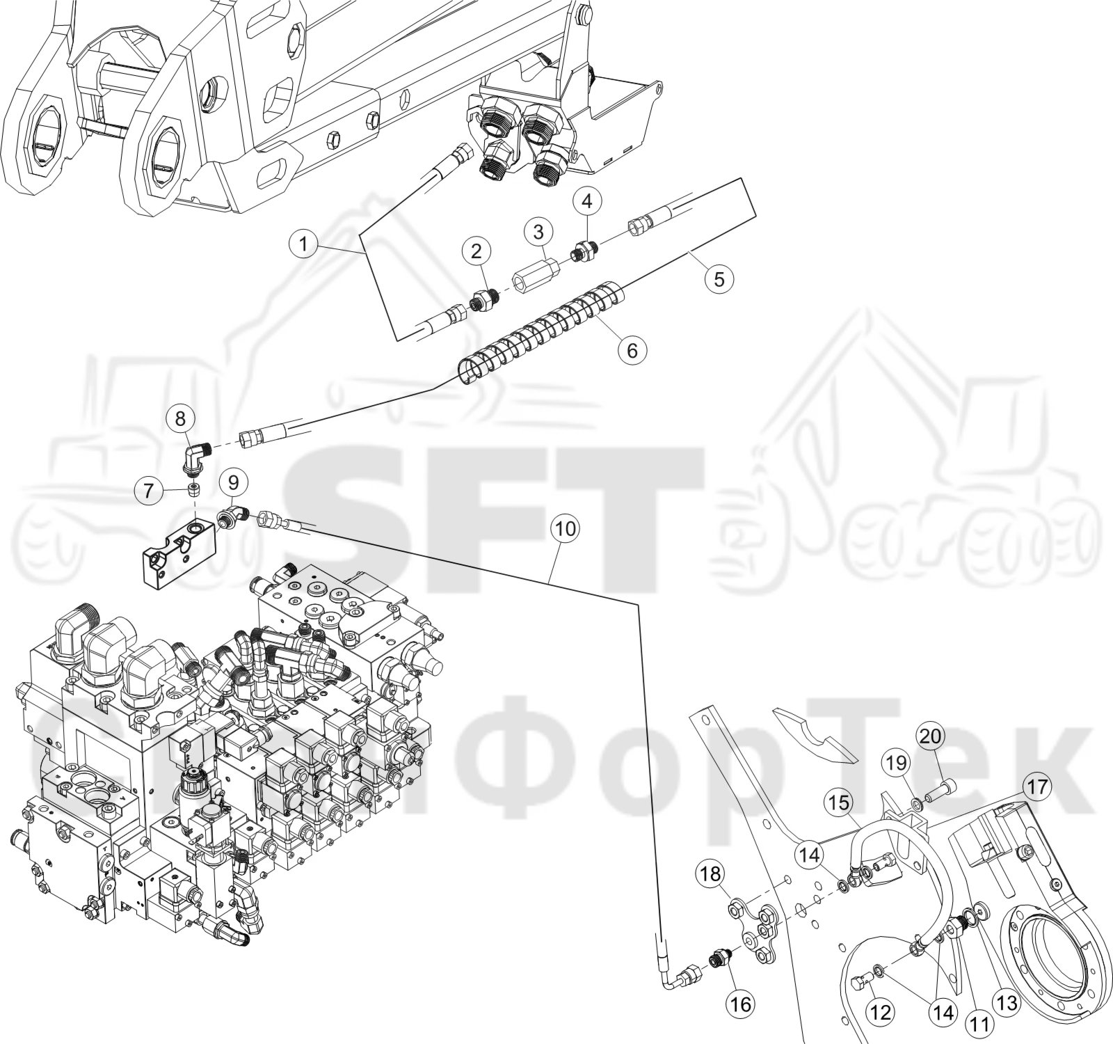Схема: Корчевка пней
