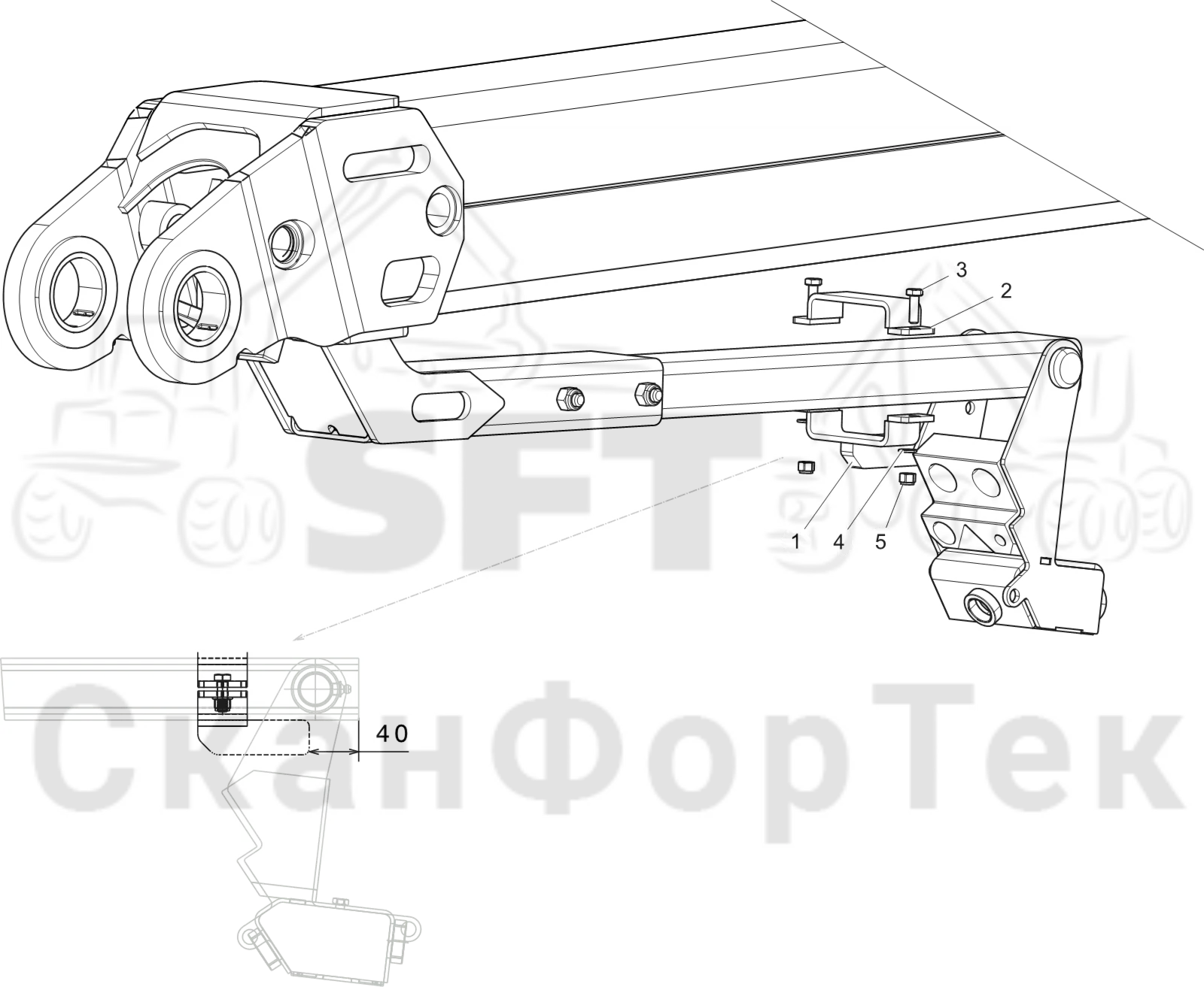 Схема: Монтаж/Габота S несколькими деЂевьями