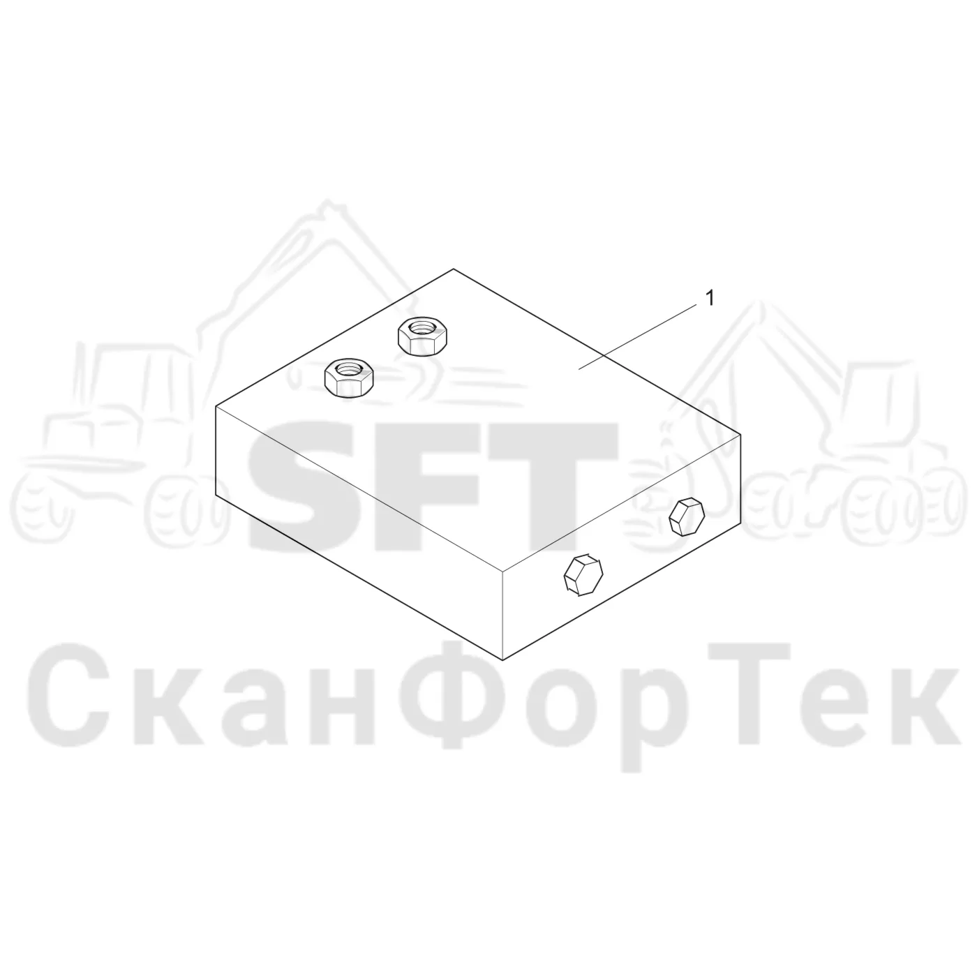 Схема: Смазка Поворотная платформа · Распределительный блок