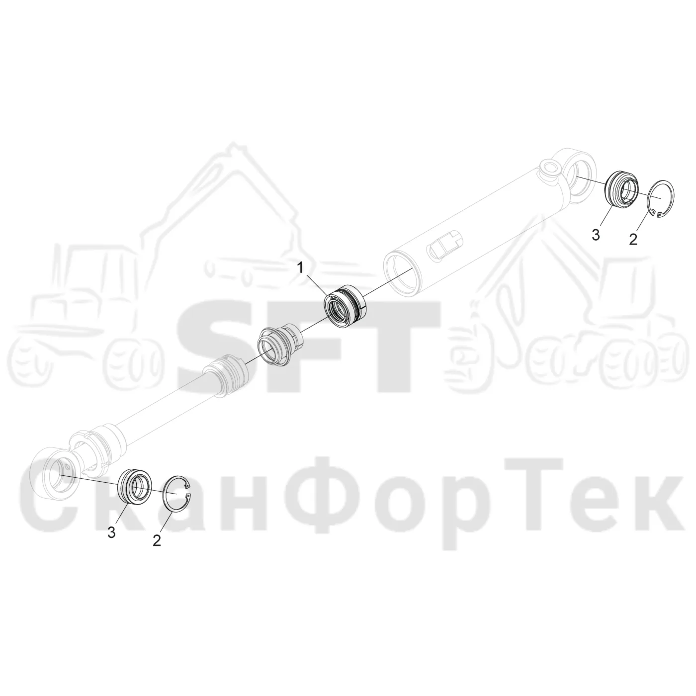 Схема: Запасные части цилиндра