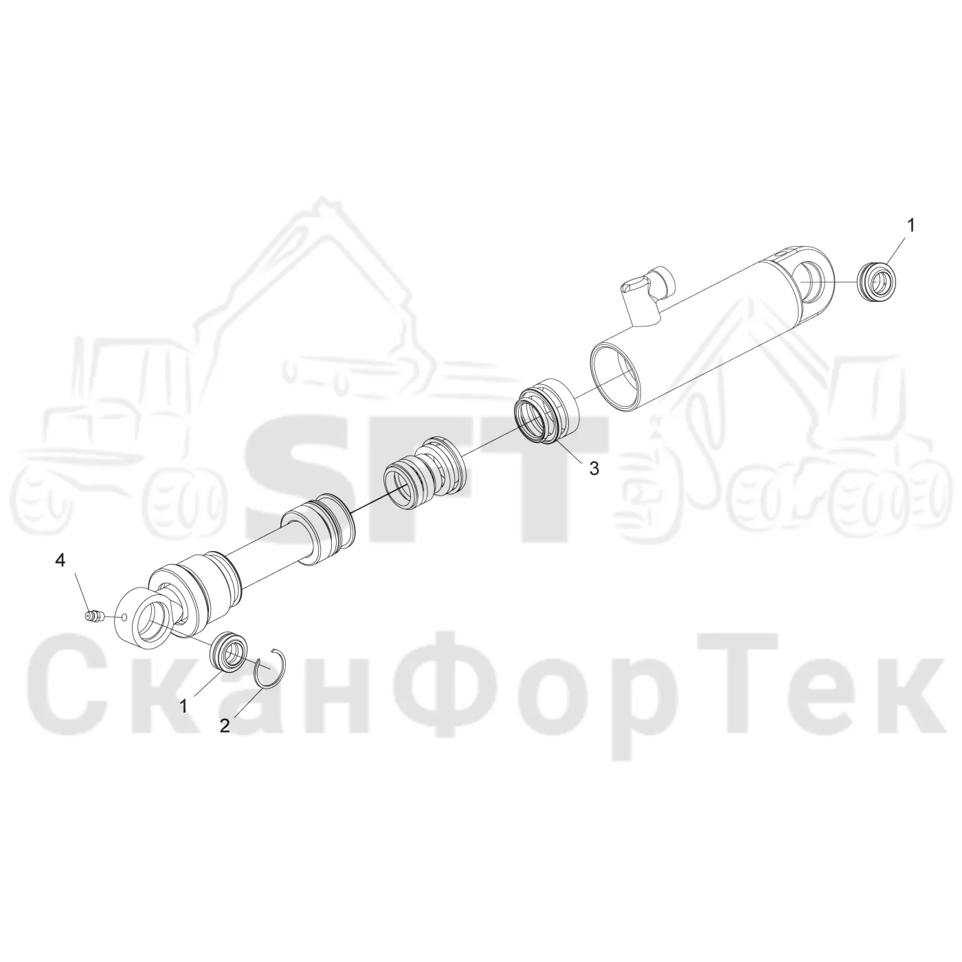 Схема: Запасные части цилиндра 3132023271-