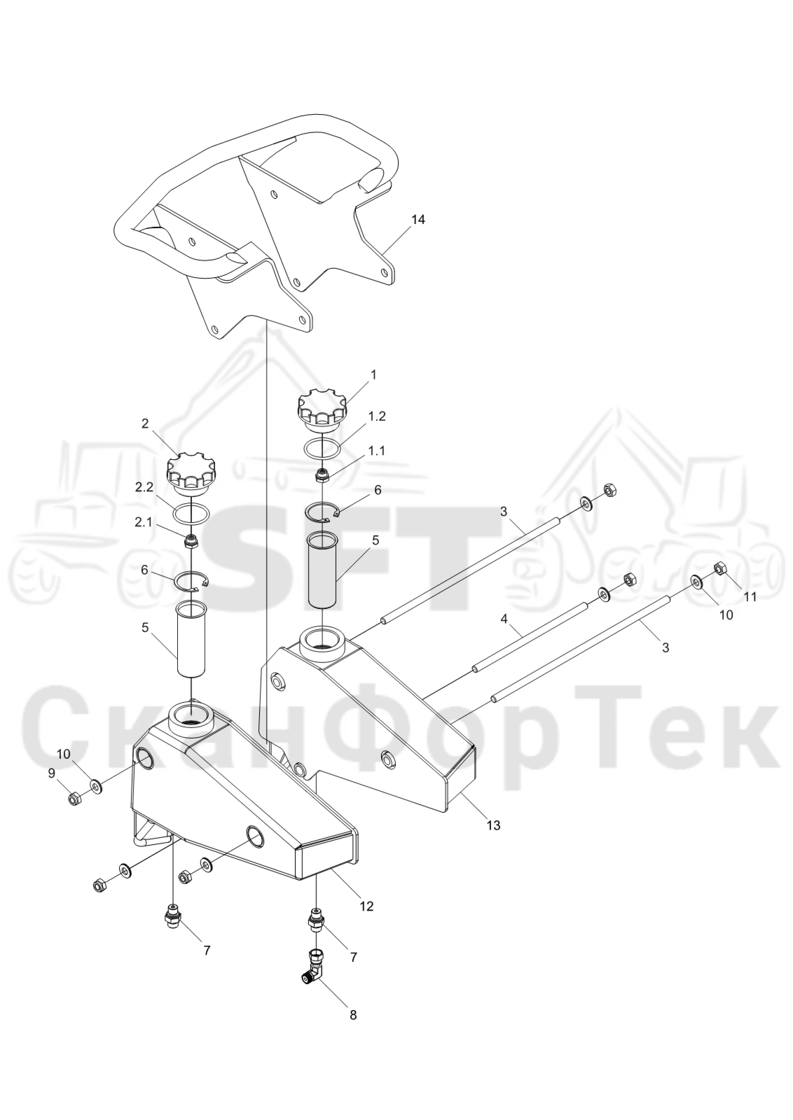 Схема: Бак цветовой маркировки