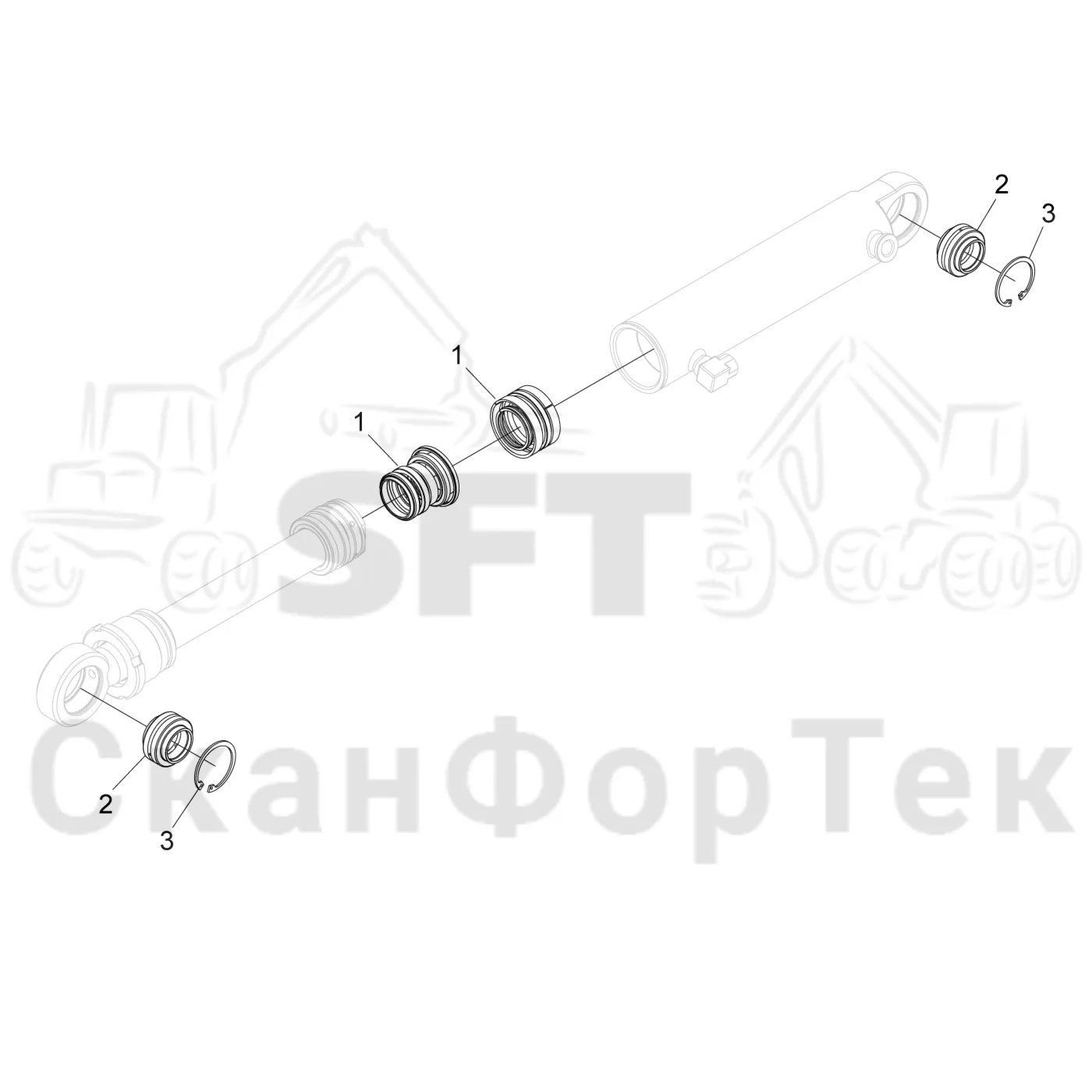 Схема: Гидравлическое оборудование подачи 3162122102-