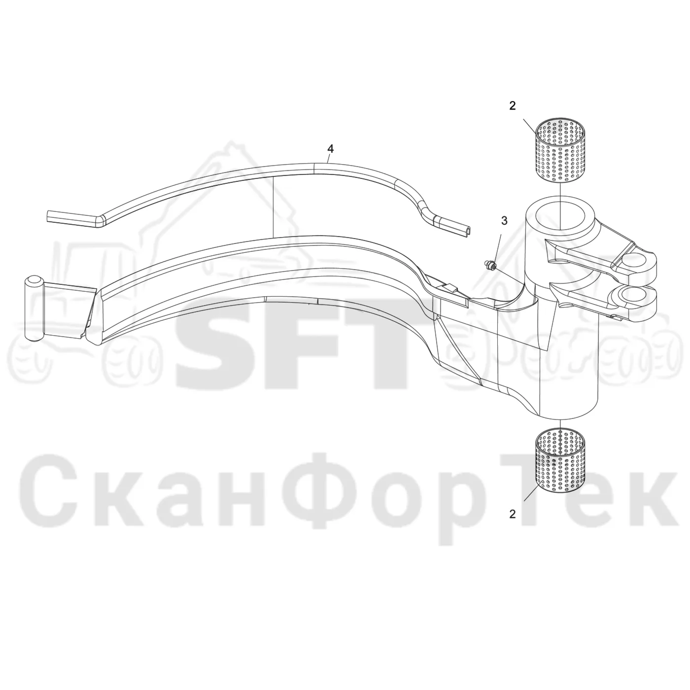 Схема: Сучкорезный нож,​ запчасти