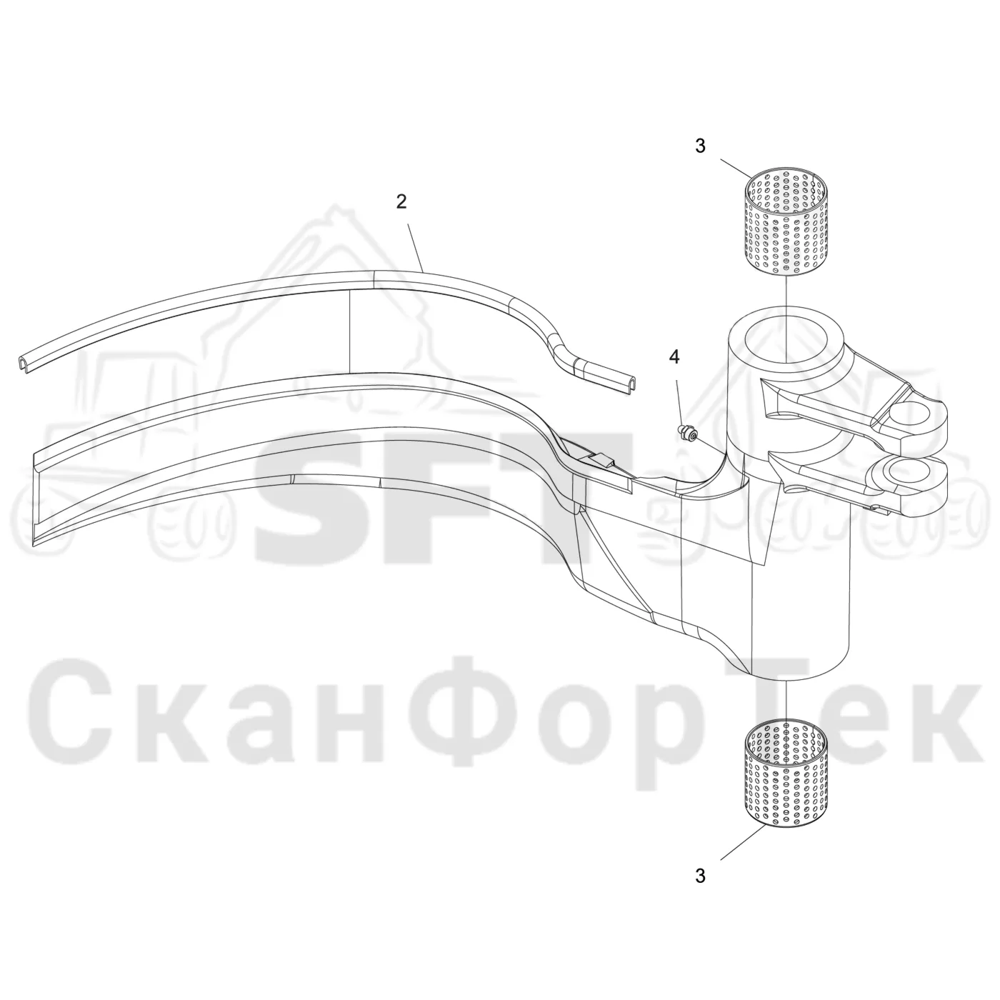 Схема: Сучкорезный нож,​ запчасти