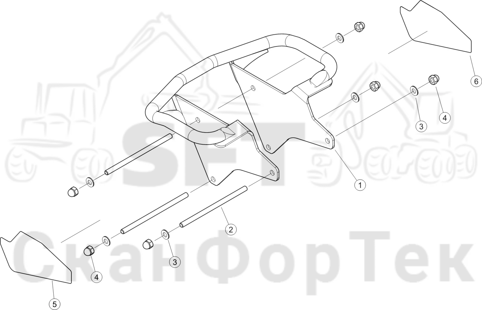 Схема: Защитный кронштейн/Цветовая маркировка