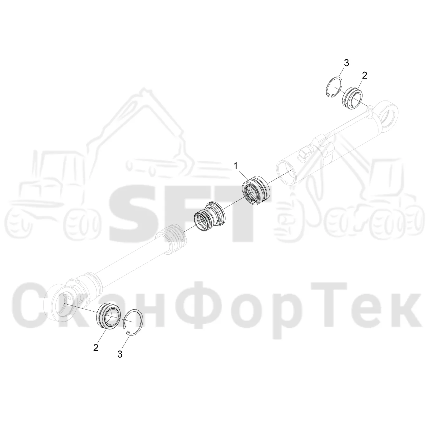 Схема: Запасные части цилиндра