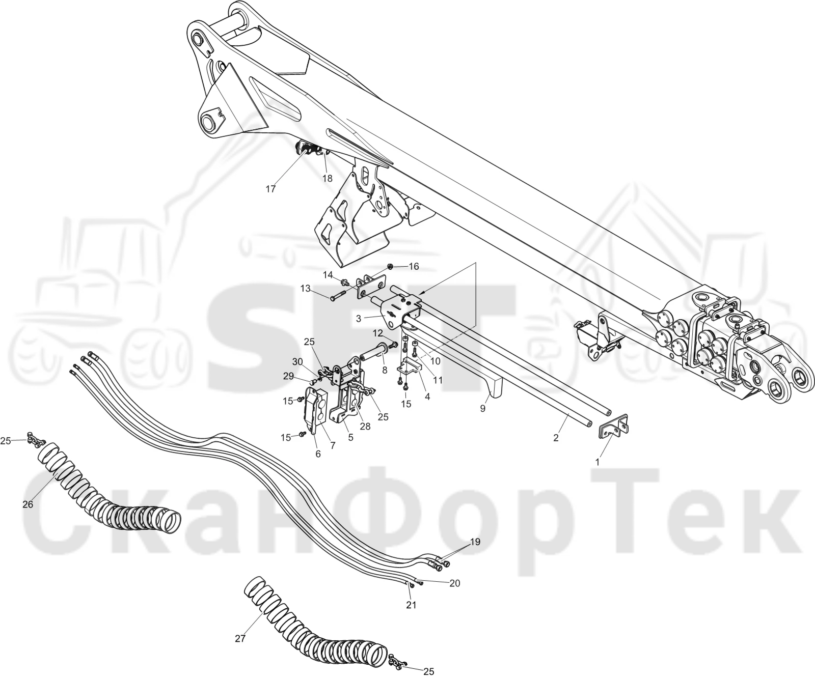 Схема: Трубы и шланги 11 m 9310033310-