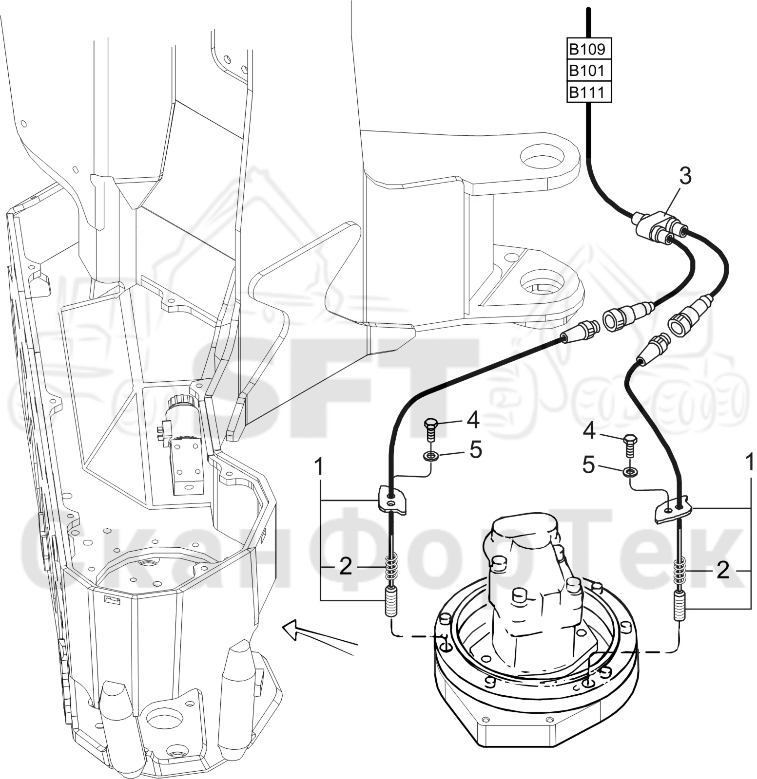 Схема: Управление резкой/руководство Натяжитель цепи 3172018121-