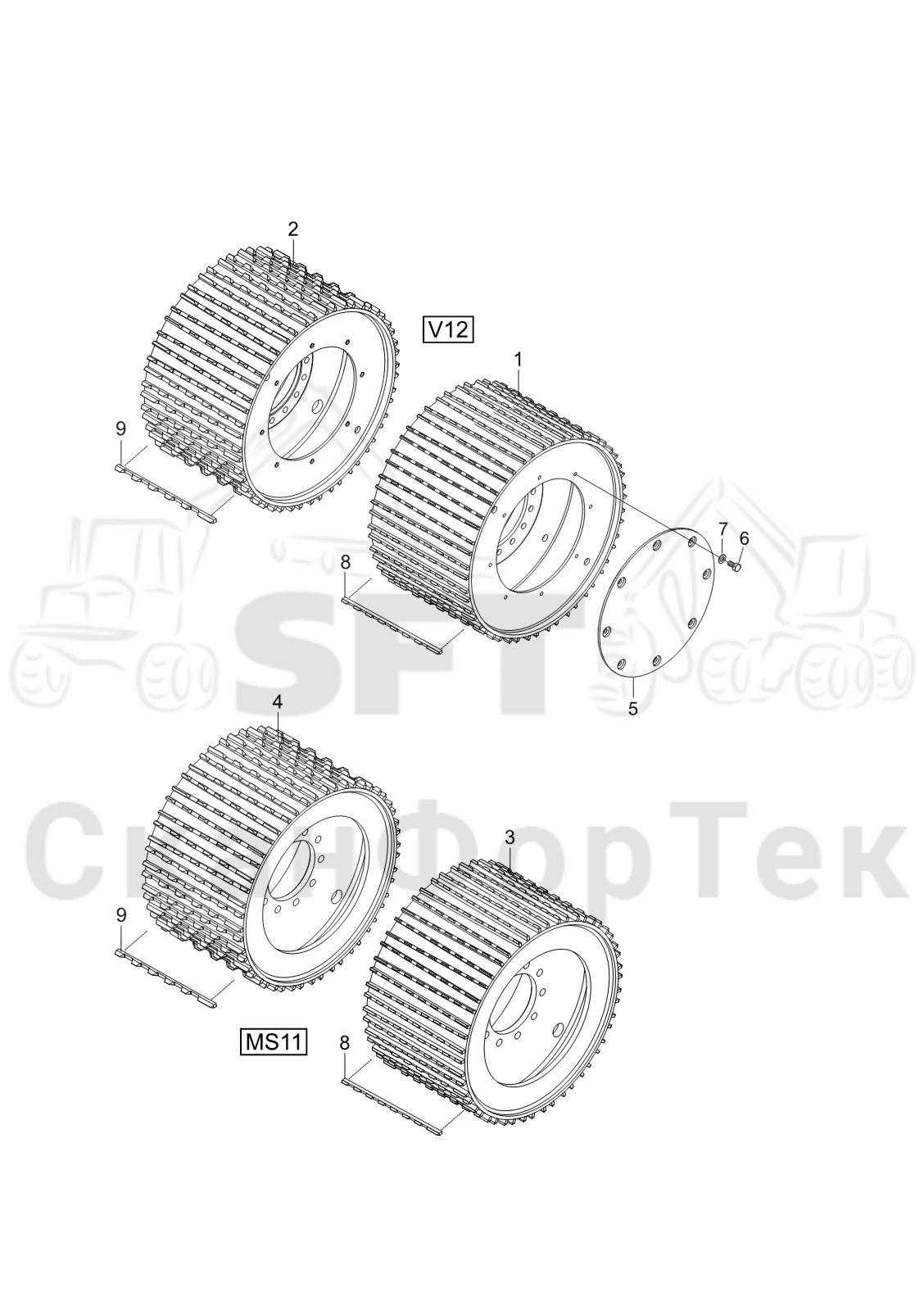 Схема: Подающий ролик MS11 3172022151-