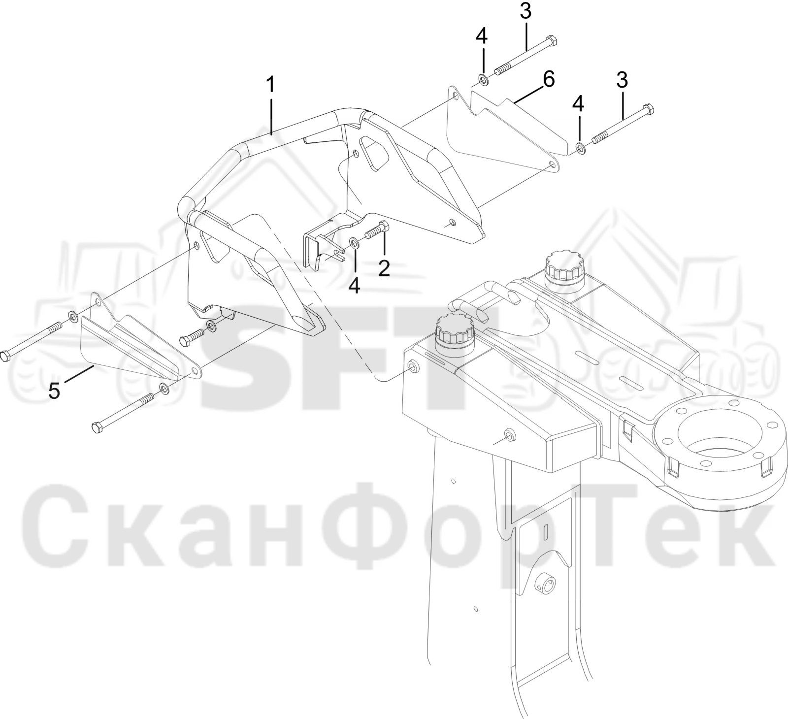 Схема: Защитный кронштейн/Цветовая маркировка