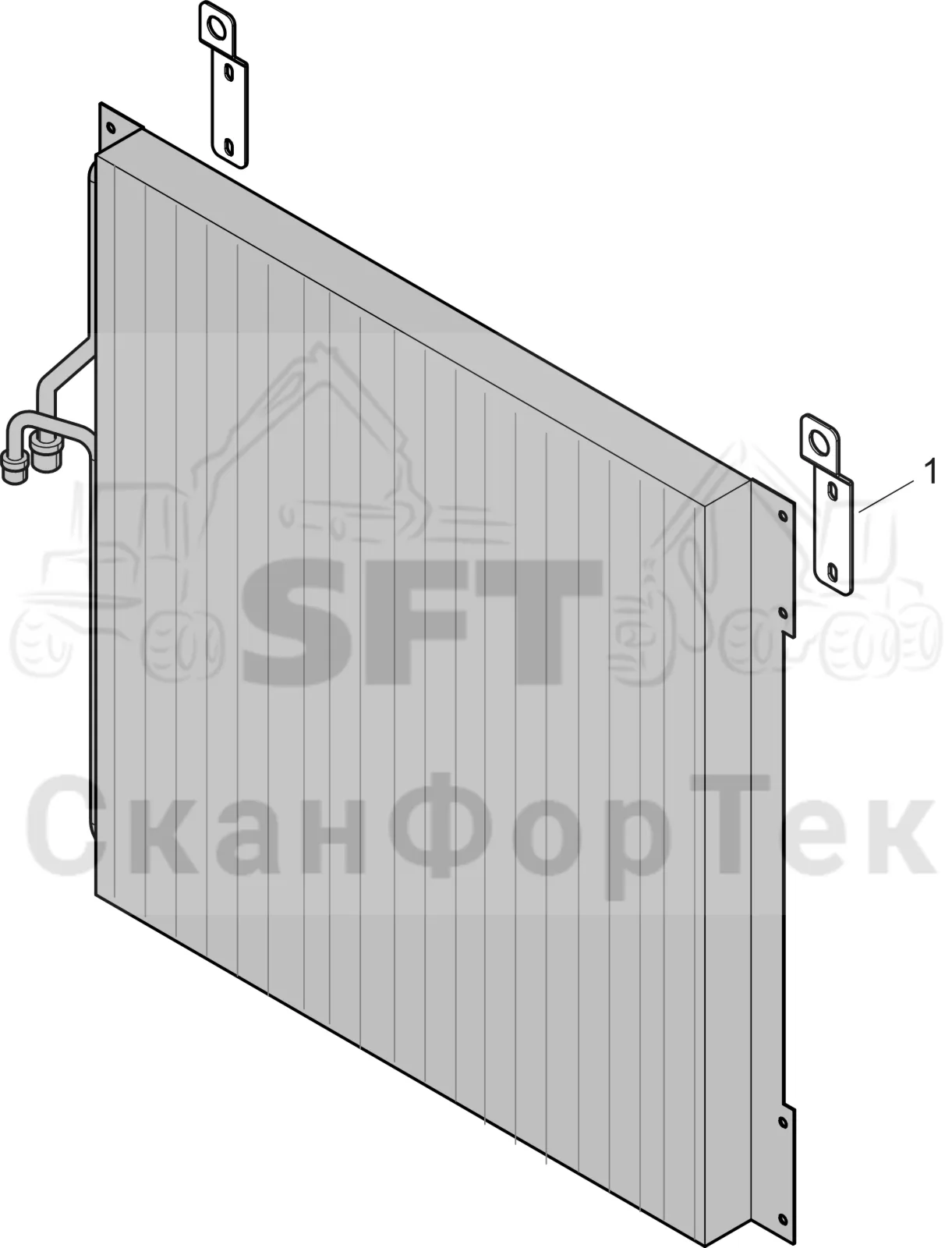 Схема: Крепежное средство/Холодильник 140 mm