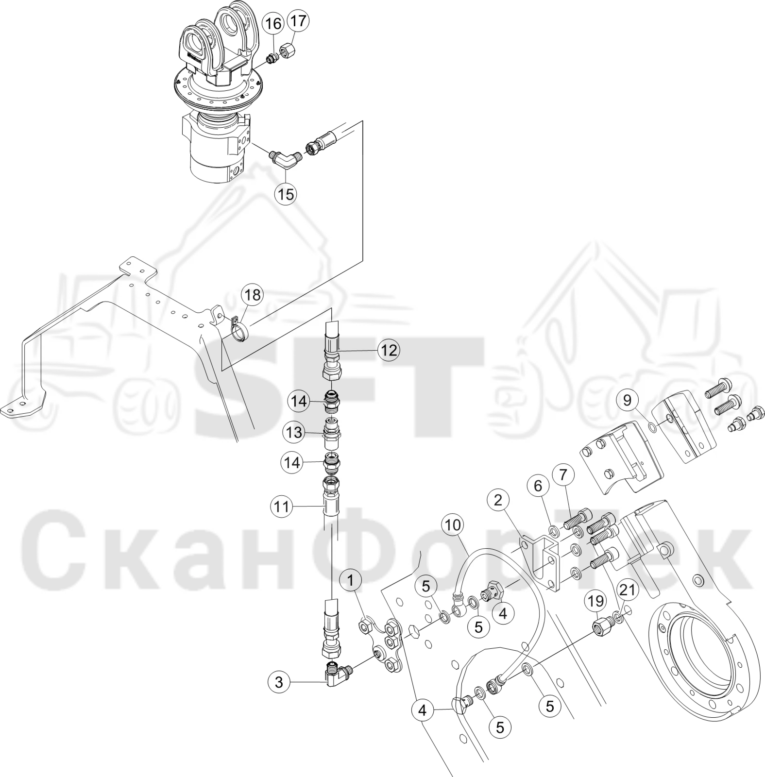 Схема: Корчевка пней 360° 3701002678-