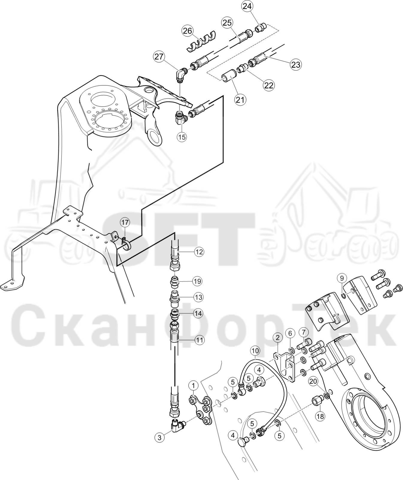 Схема: Корчевка пней  3701005090-
