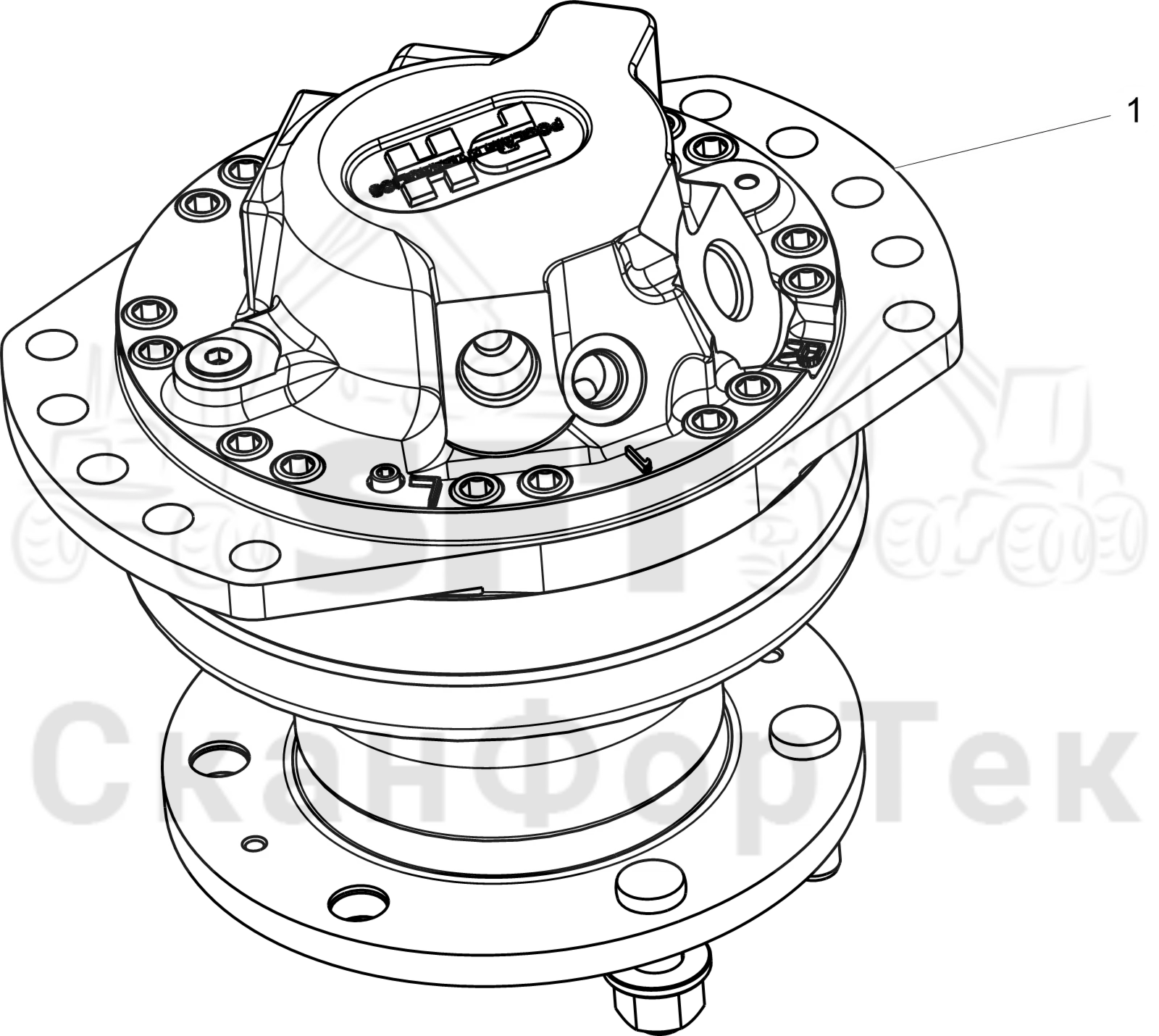Схема: Гидравлический мотор 857cc  3701003741-
