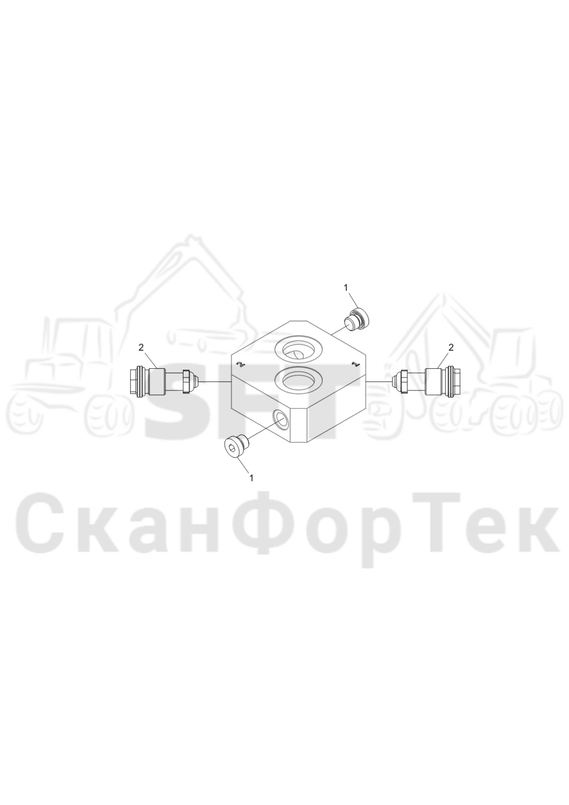 Схема: Crossover valve 3162122094-