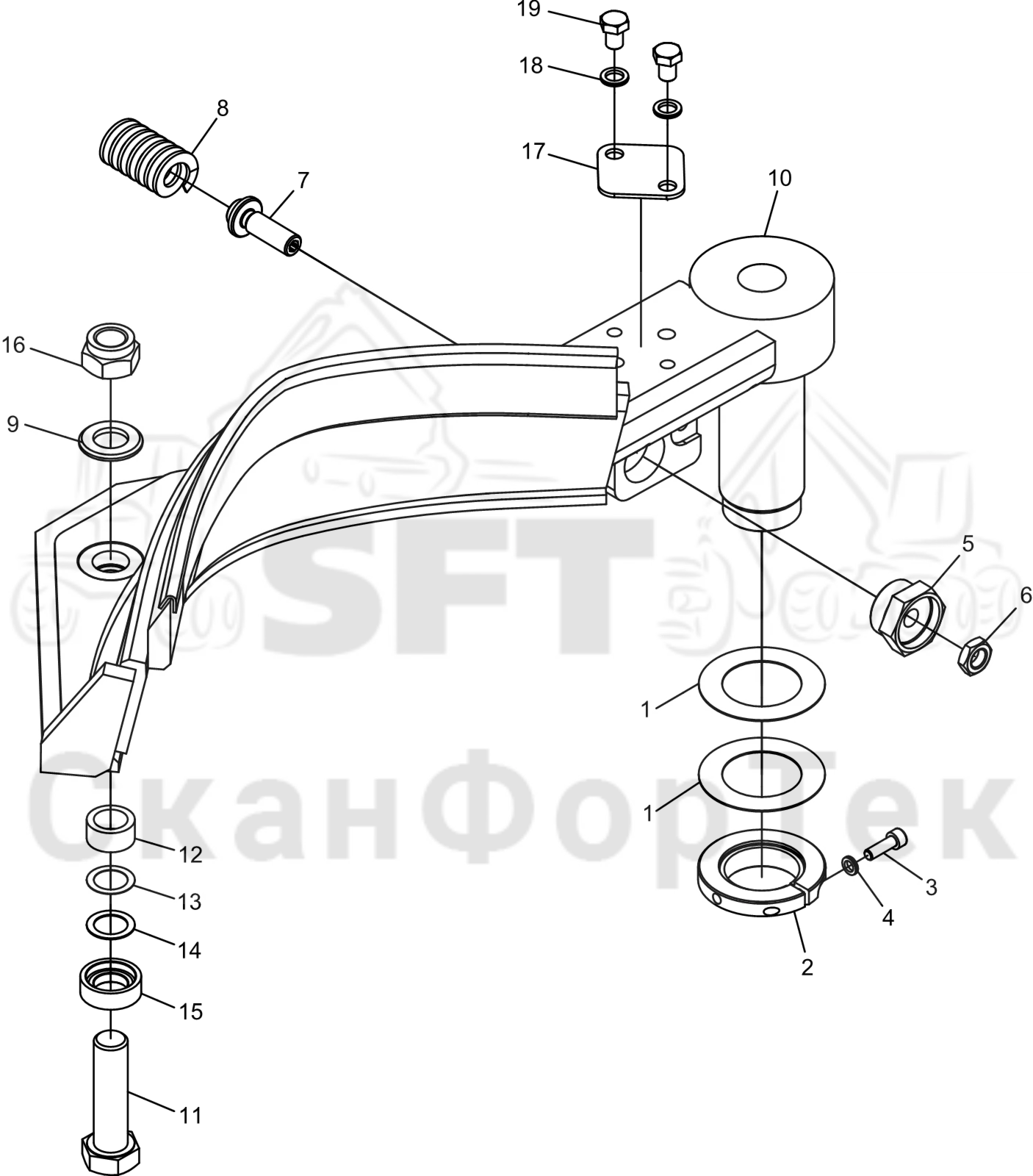 Схема: Верхний сучкорезный нож 3162123045-
