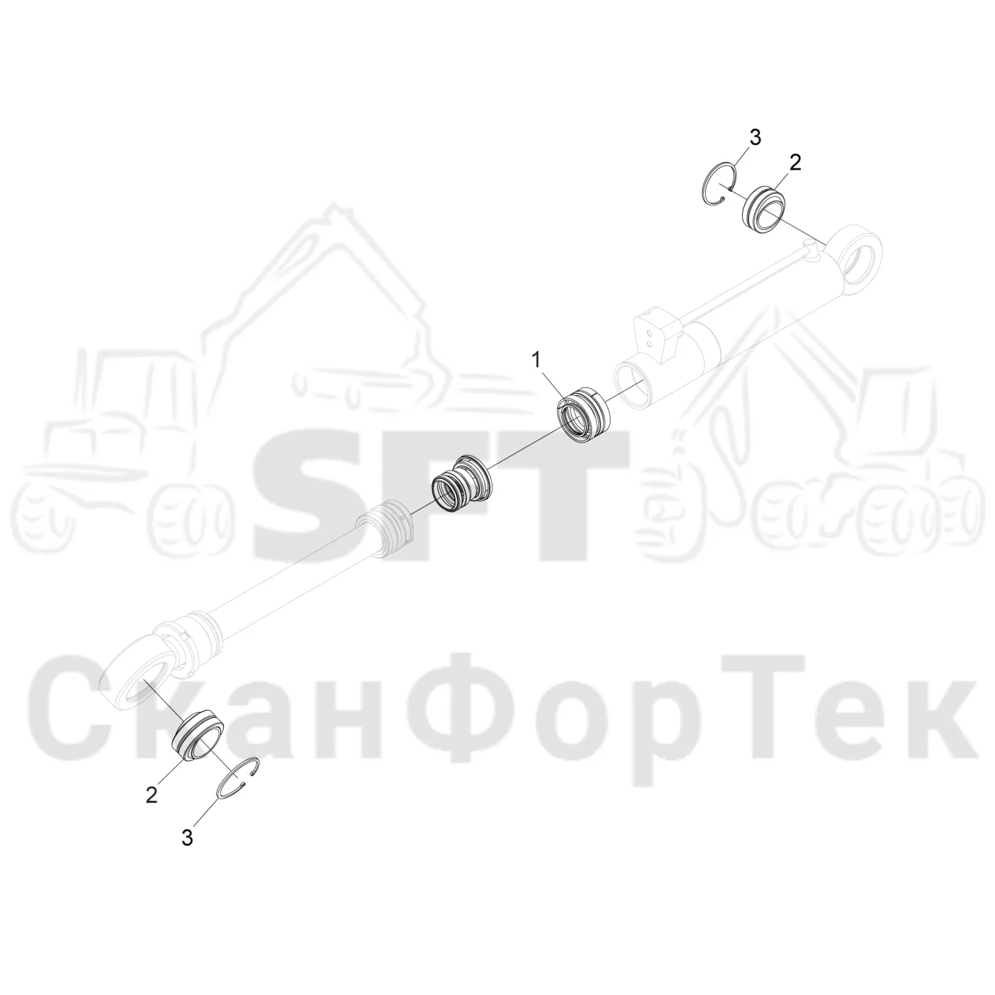 Схема: Звено подвески 3162122102- · Запасные части цилиндра