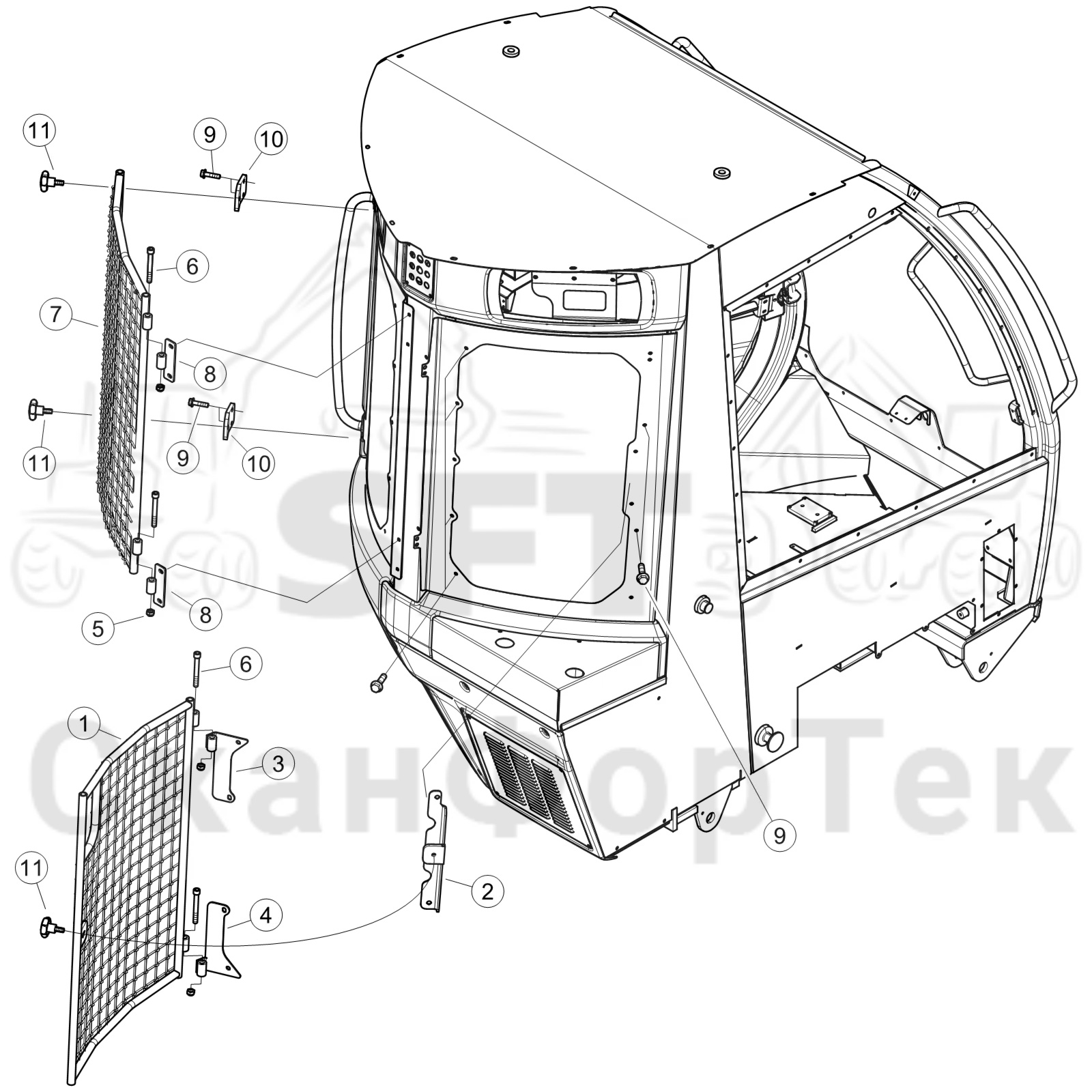 Схема: Защитный экран