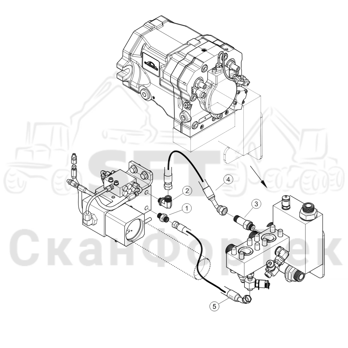 Схема: Центральная смазка