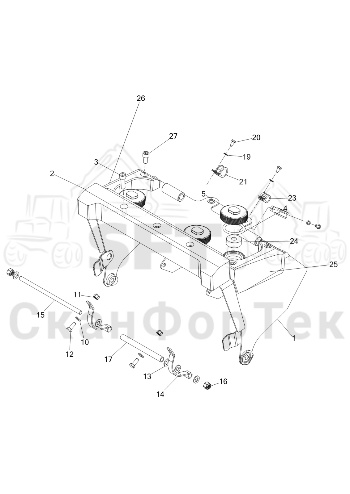 Схема: Бак цветовой маркировки/Маслобак Смазка цепи, смазка