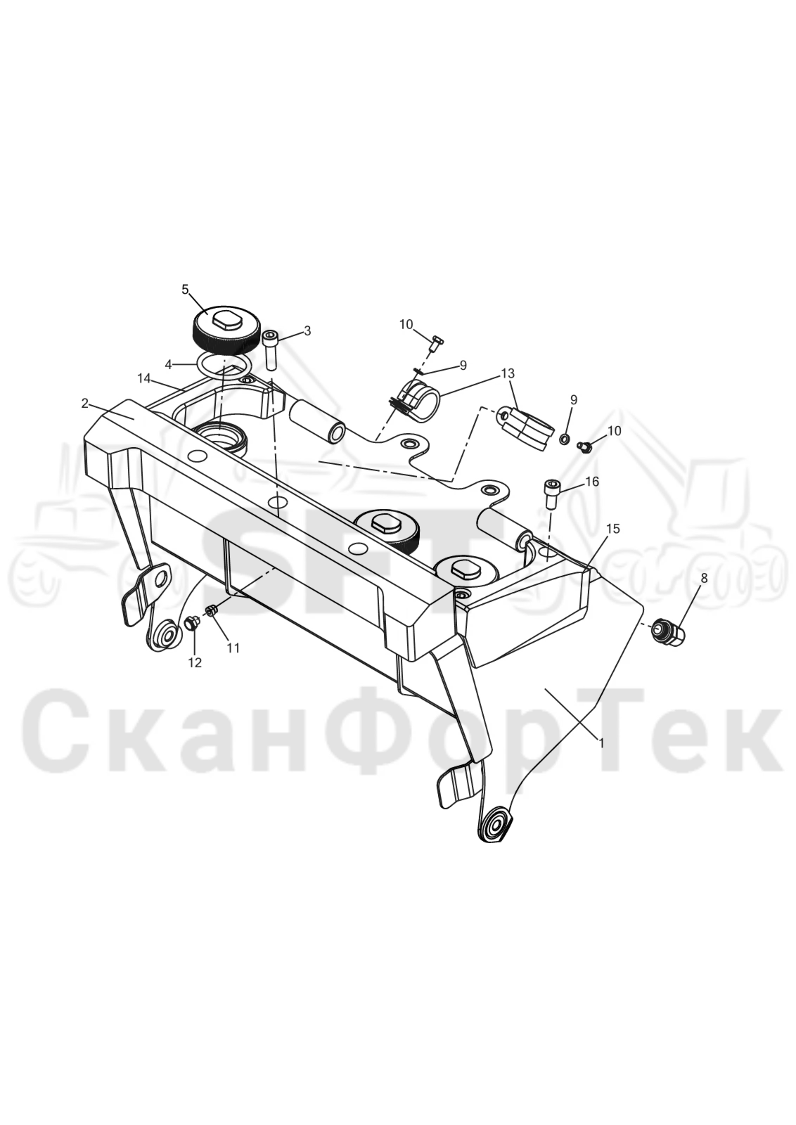 Схема: Бак цветовой маркировки/Маслобак