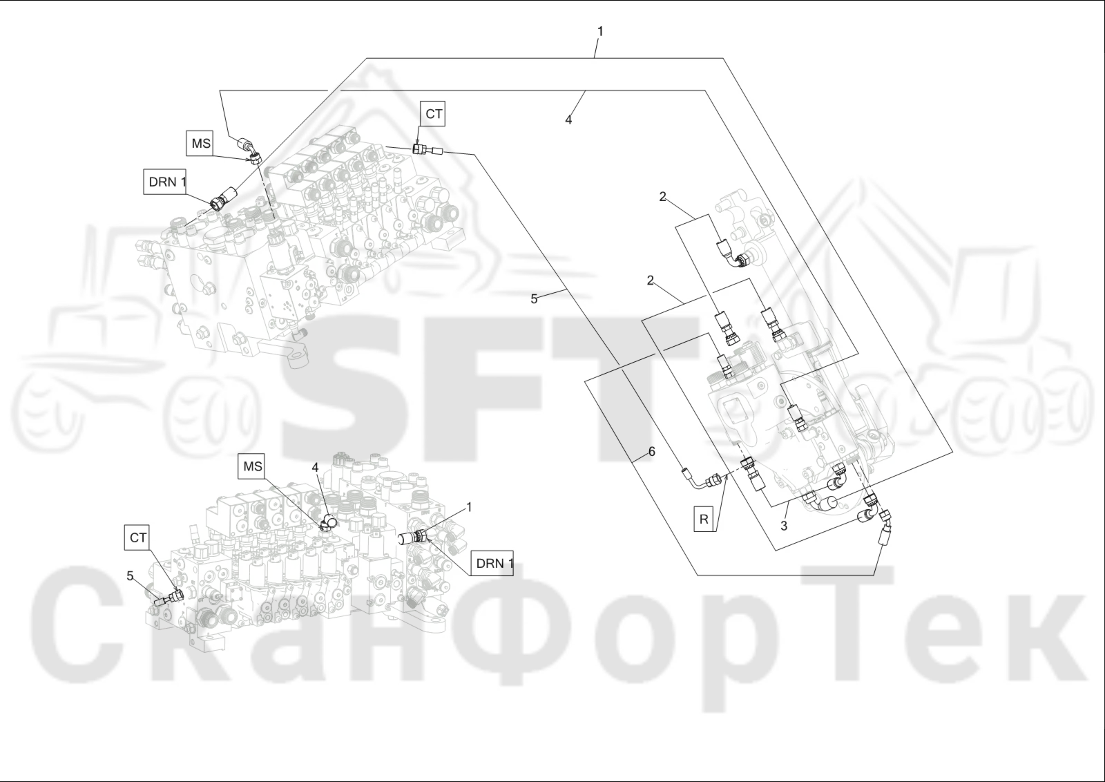 Схема: Устройство резки/Гидравлический шланг