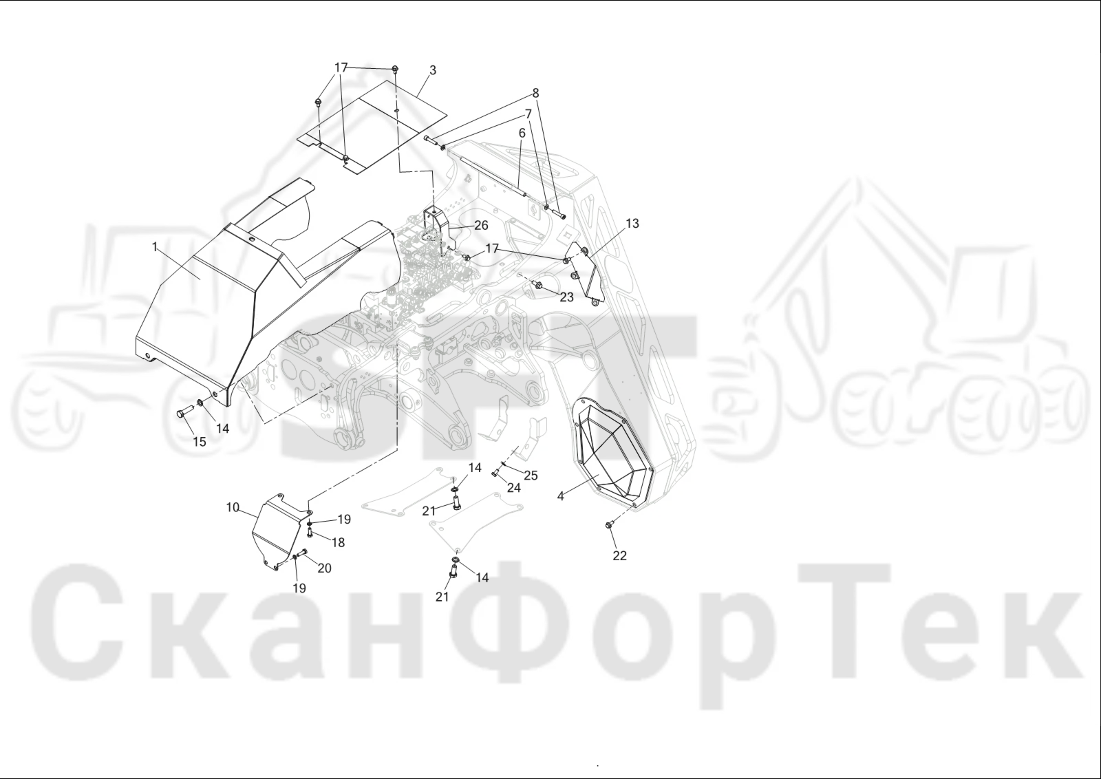 Схема: Капоты и крышки