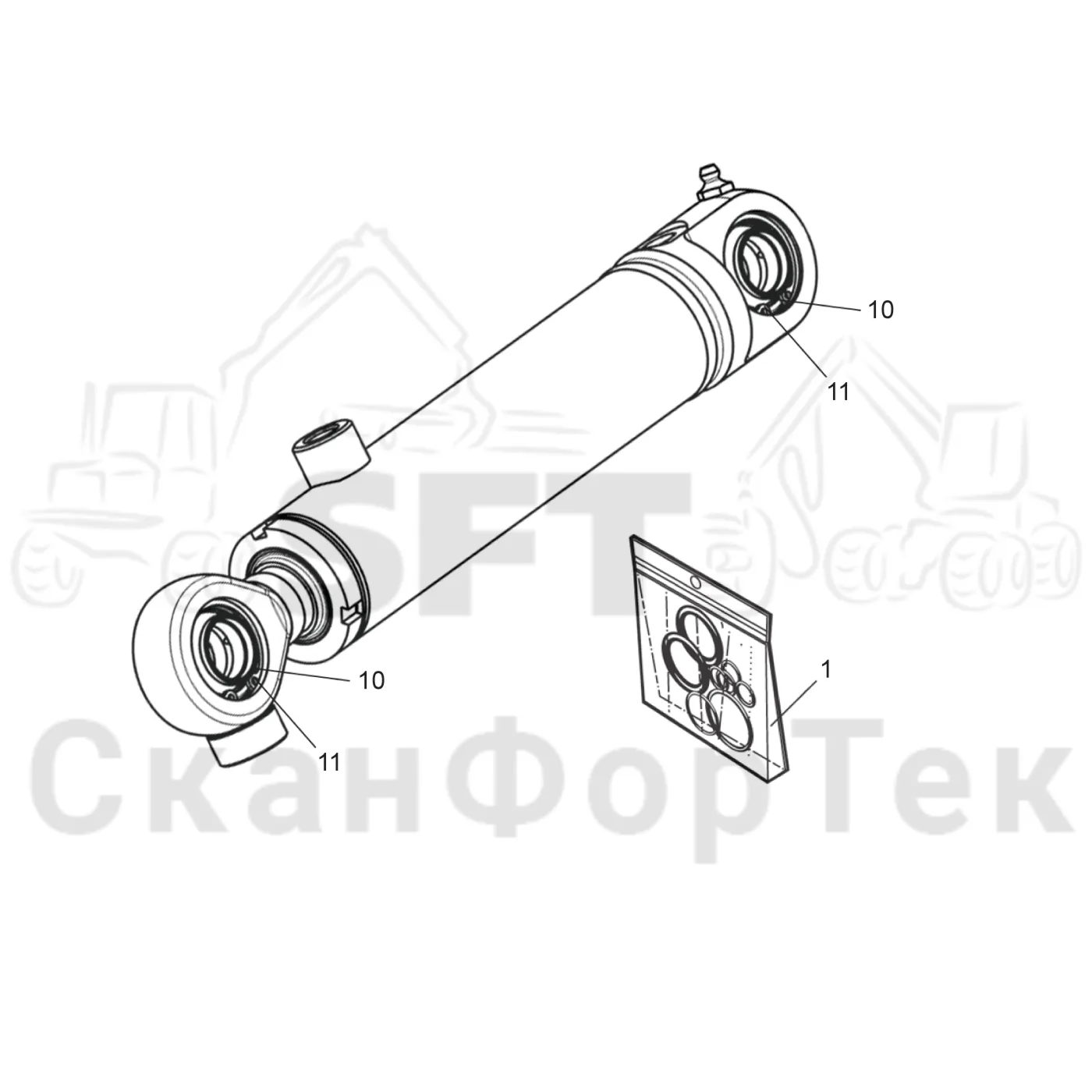 Схема: Запасные части цилиндра