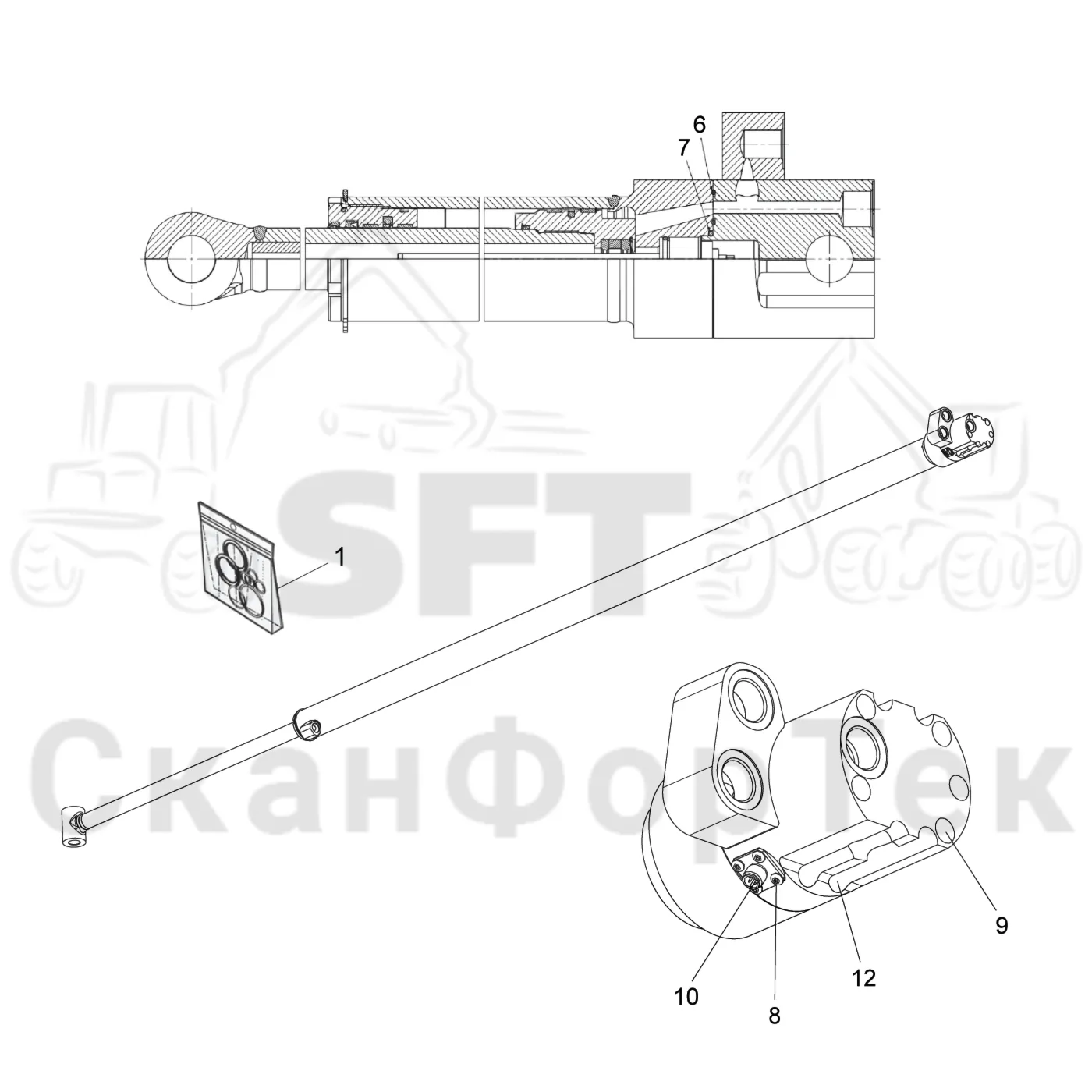 Схема: Стрела, наружная 10m Smart Crane 9510015563-