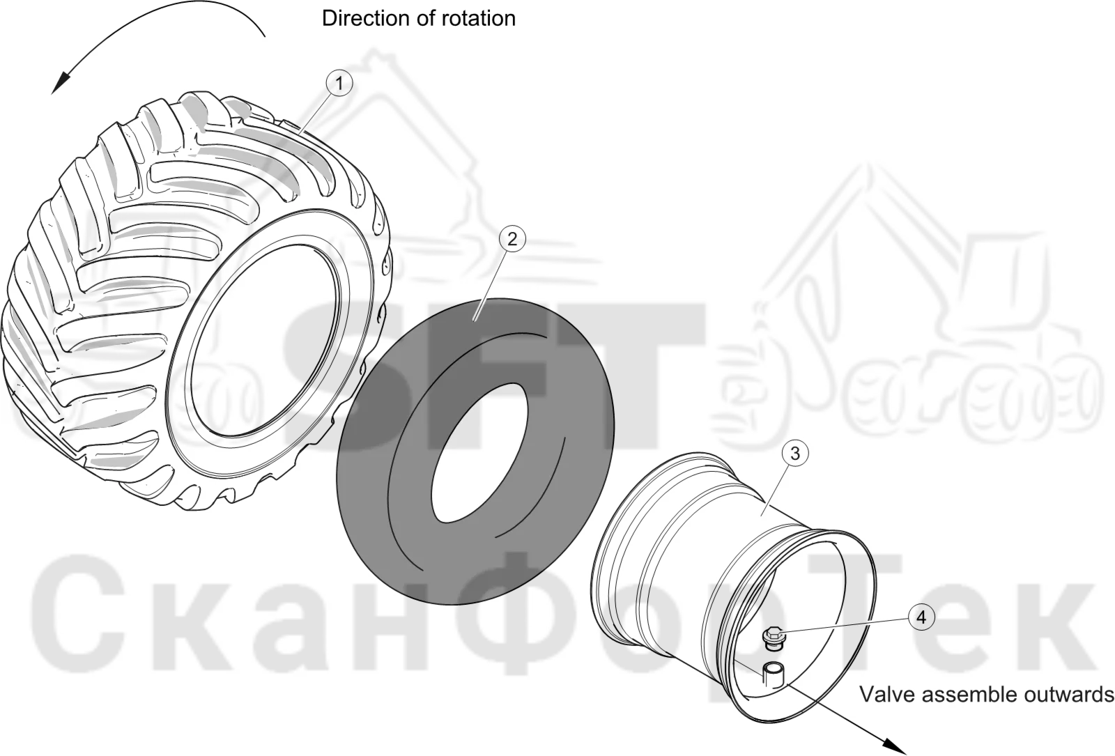 Схема: колесо