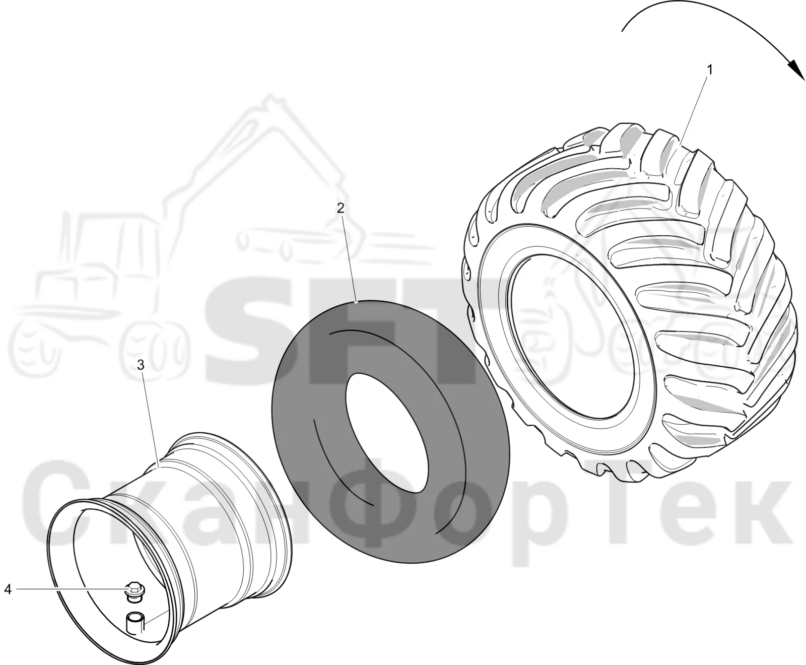 Схема: колесо