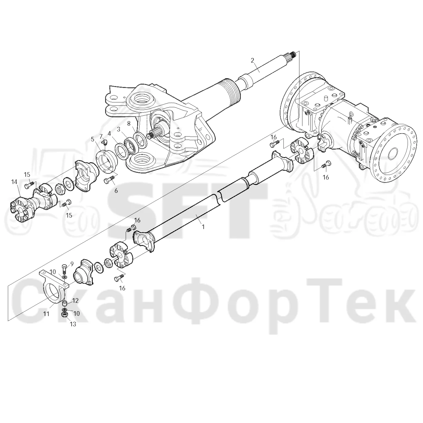 Схема: Drive train rear