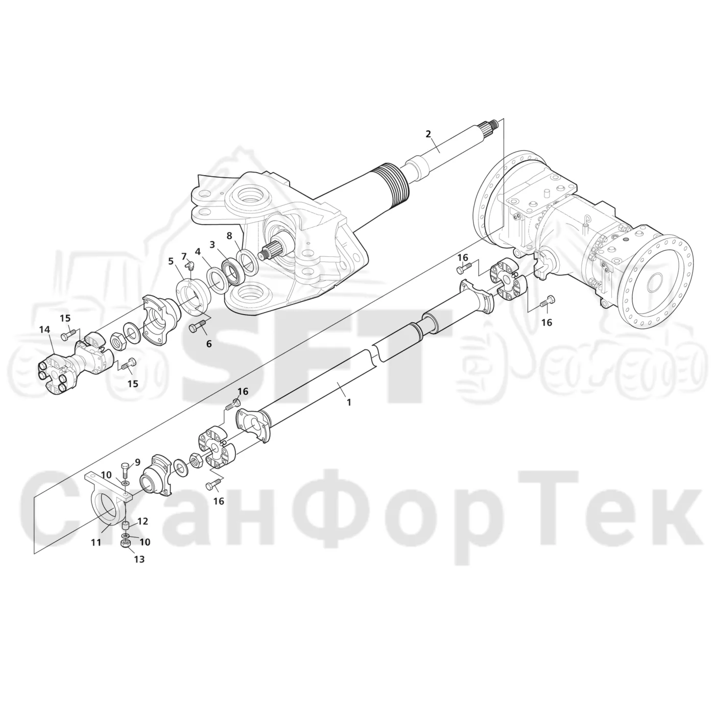 Схема: Drive train rear