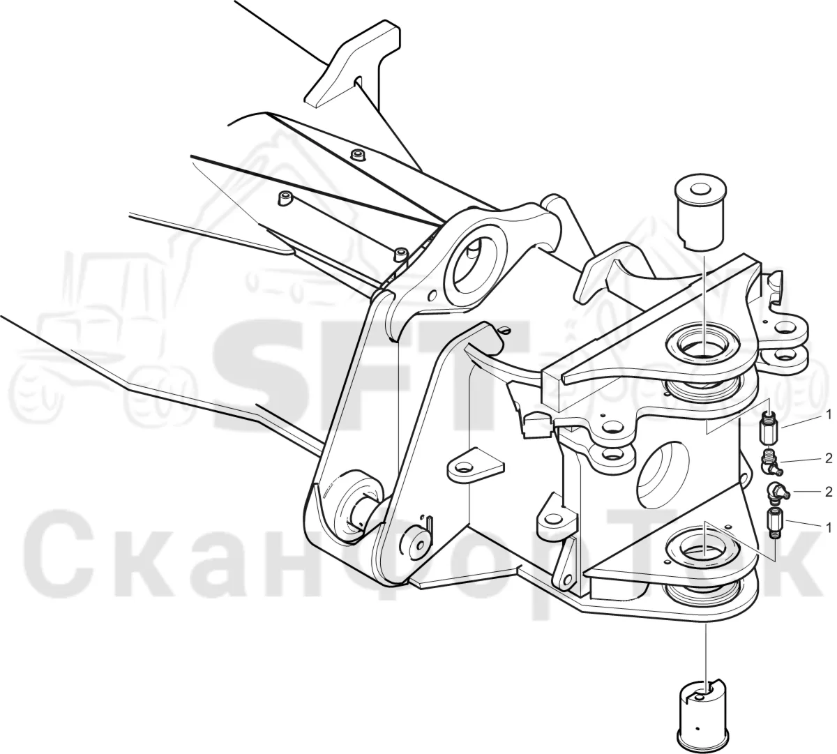 Схема: Komatsu / Лесозаготовительные машины / 951 S/N 9510004367- / Каталог запасных частей / шасси / Смазка, шасси