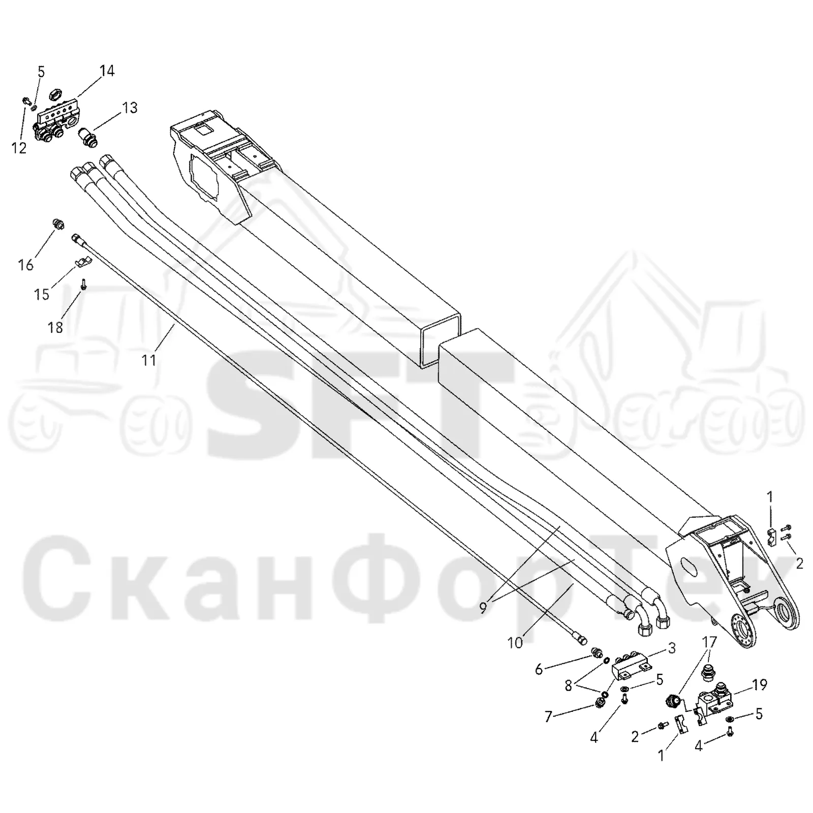 Схема: Трубопроводы и шланги 9.3 m-960 Polar