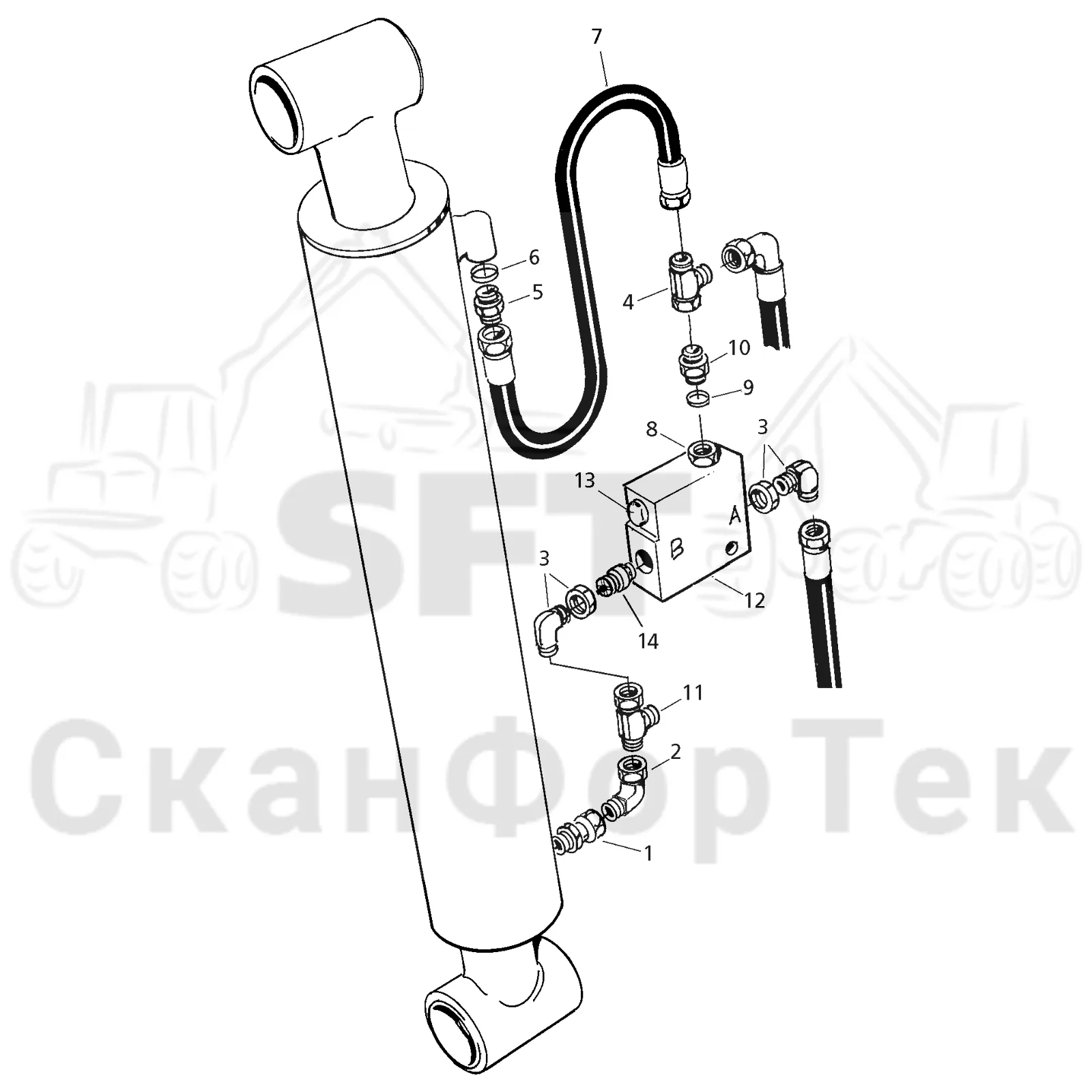 Схема: Hydraulics 1650 mm