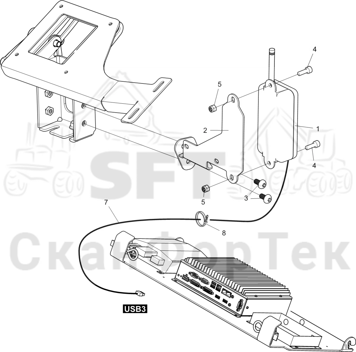 Схема: Комплект электрооборудования кабины