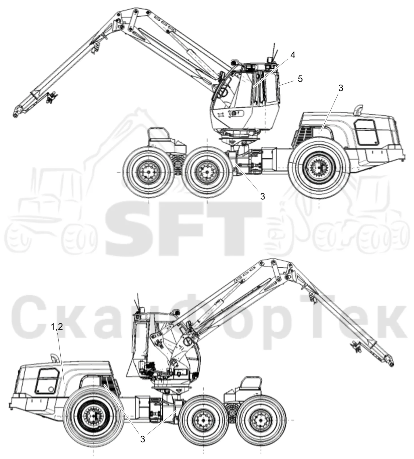 Схема: Komatsu / Лесозаготовительные машины / 901 S/N 9010053267- / Каталог запасных частей / Различное оборудование / Бирки Польша