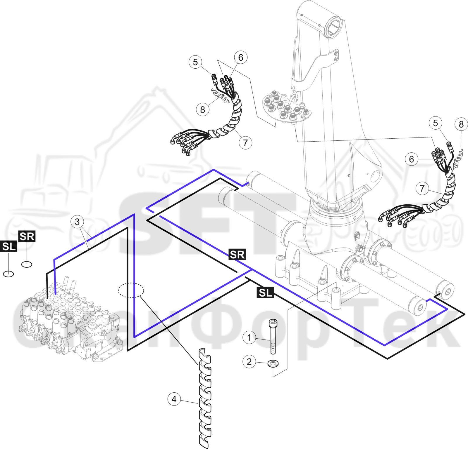 Схема: Подвод шланга SmartFlow