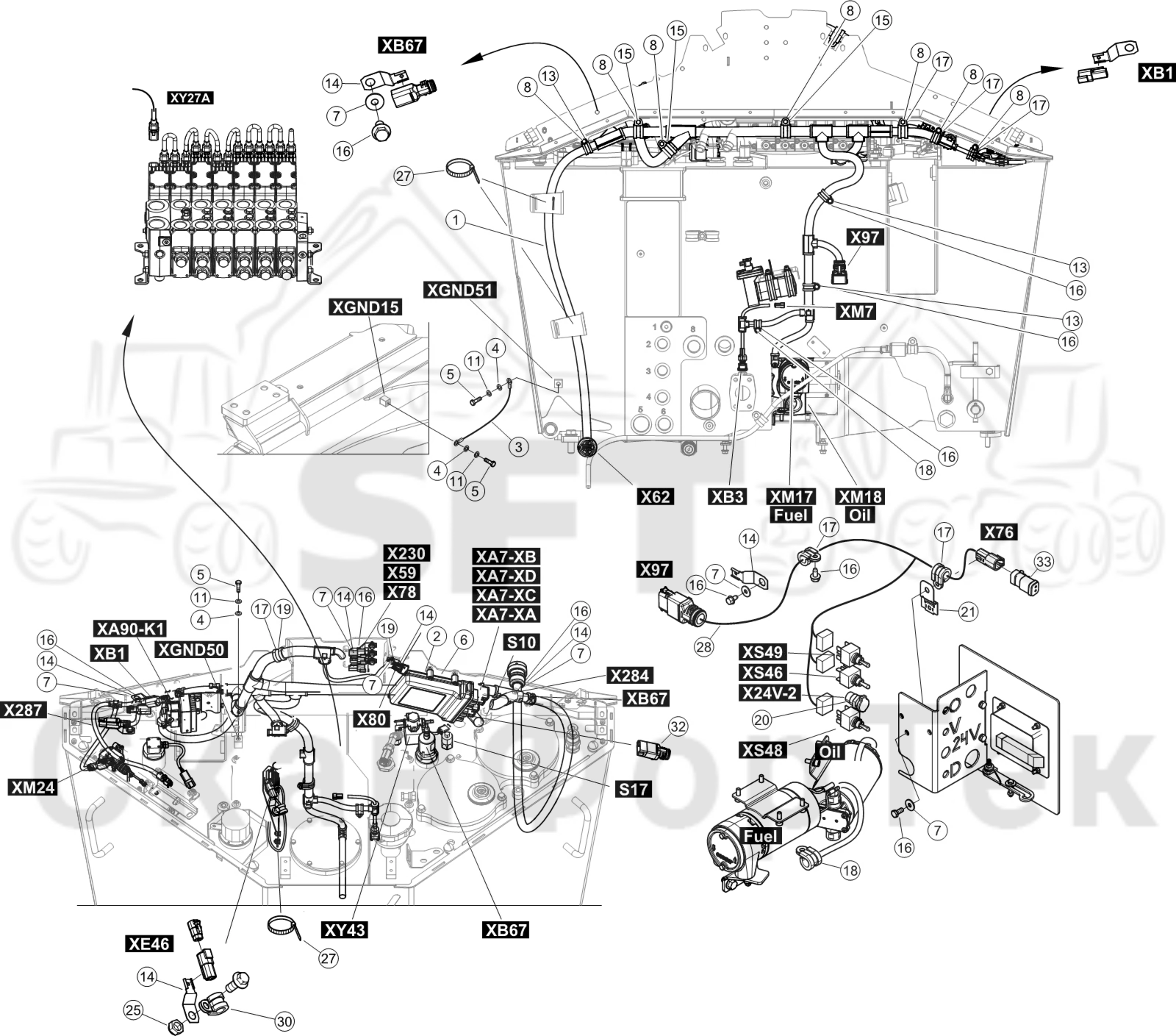 Схема: Электрический набор Бак гидравлики SmartFlow