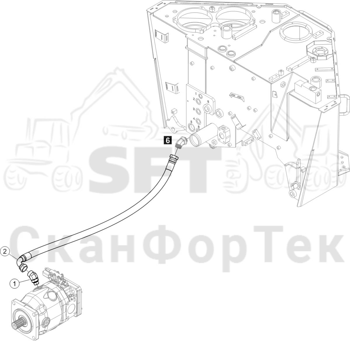 Схема: Комплект шланга STG