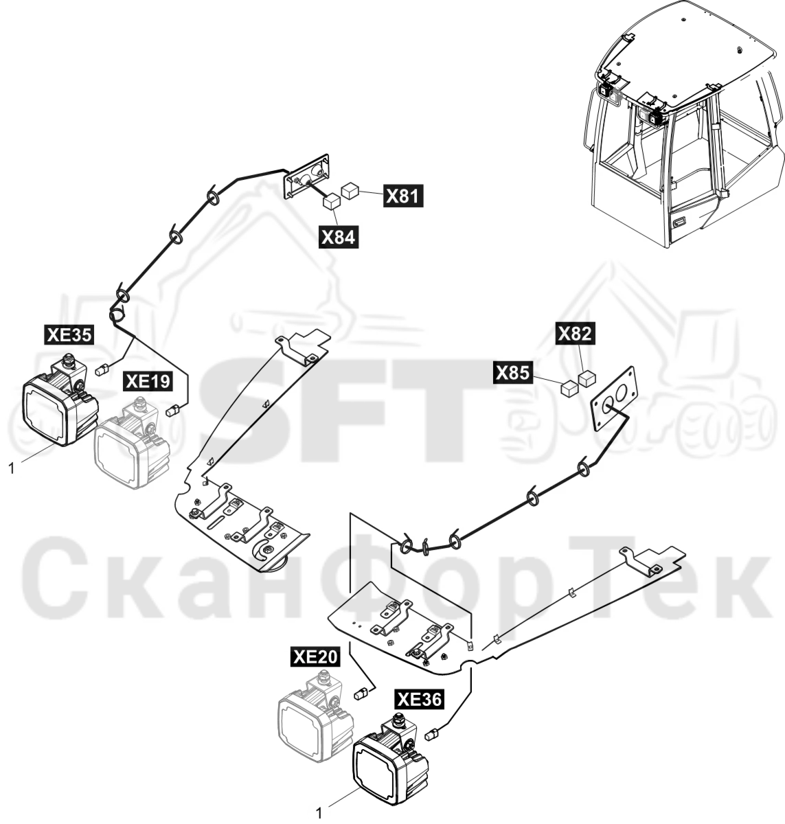 Схема: Рабочие лампы LED