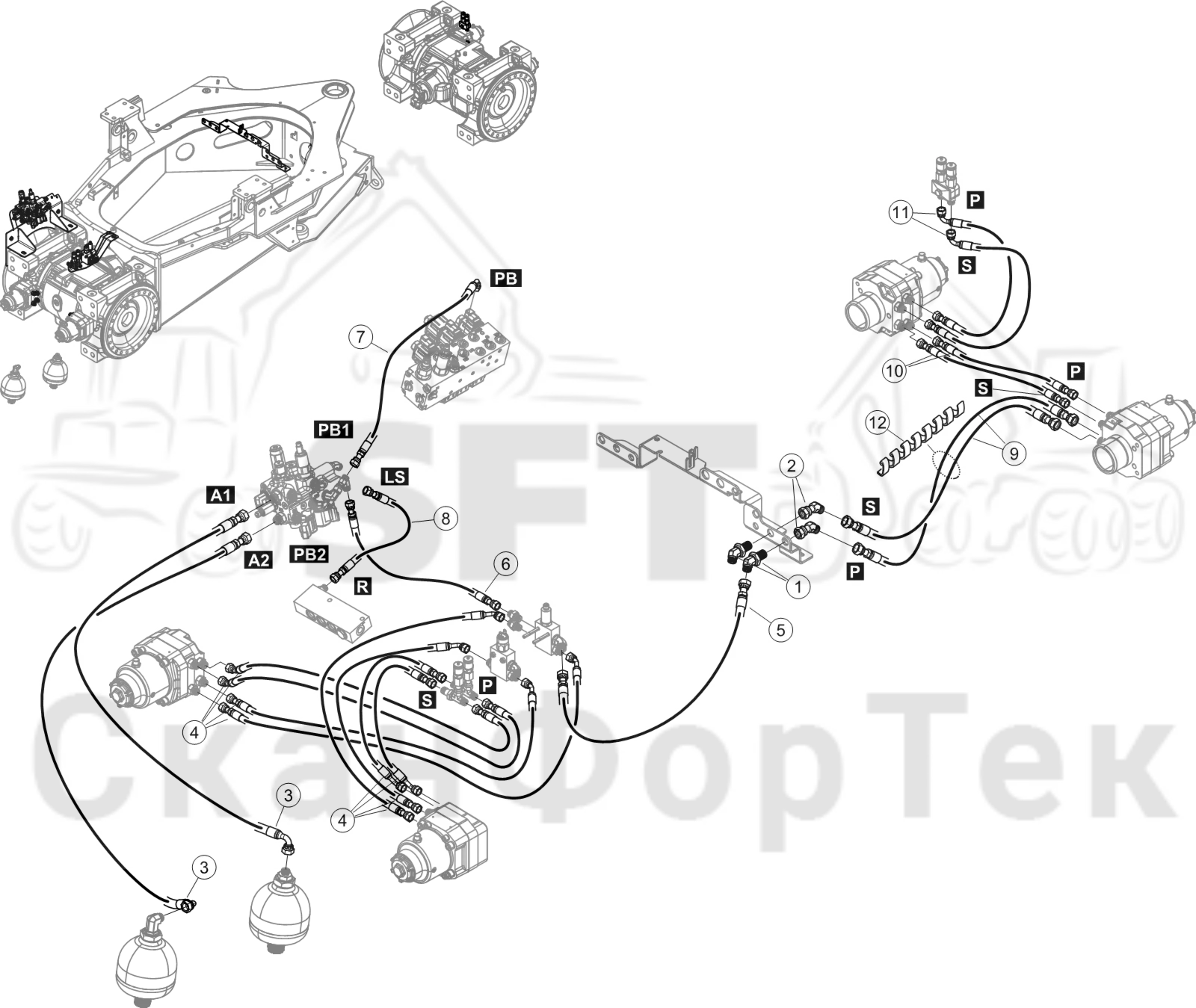 Схема: Тормозная система +250