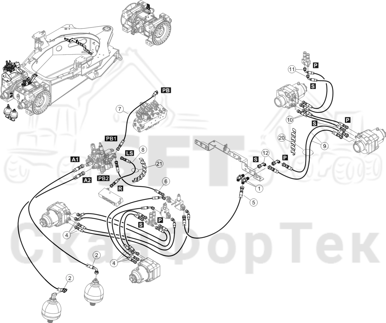 Схема: Тормозная система