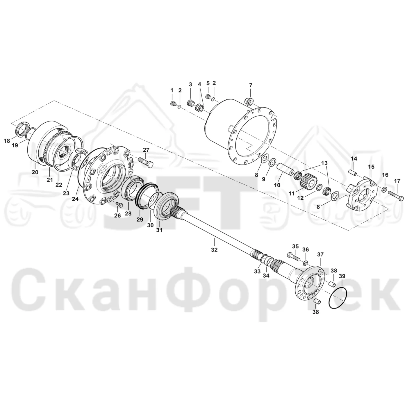 Схема: Ступица колеса