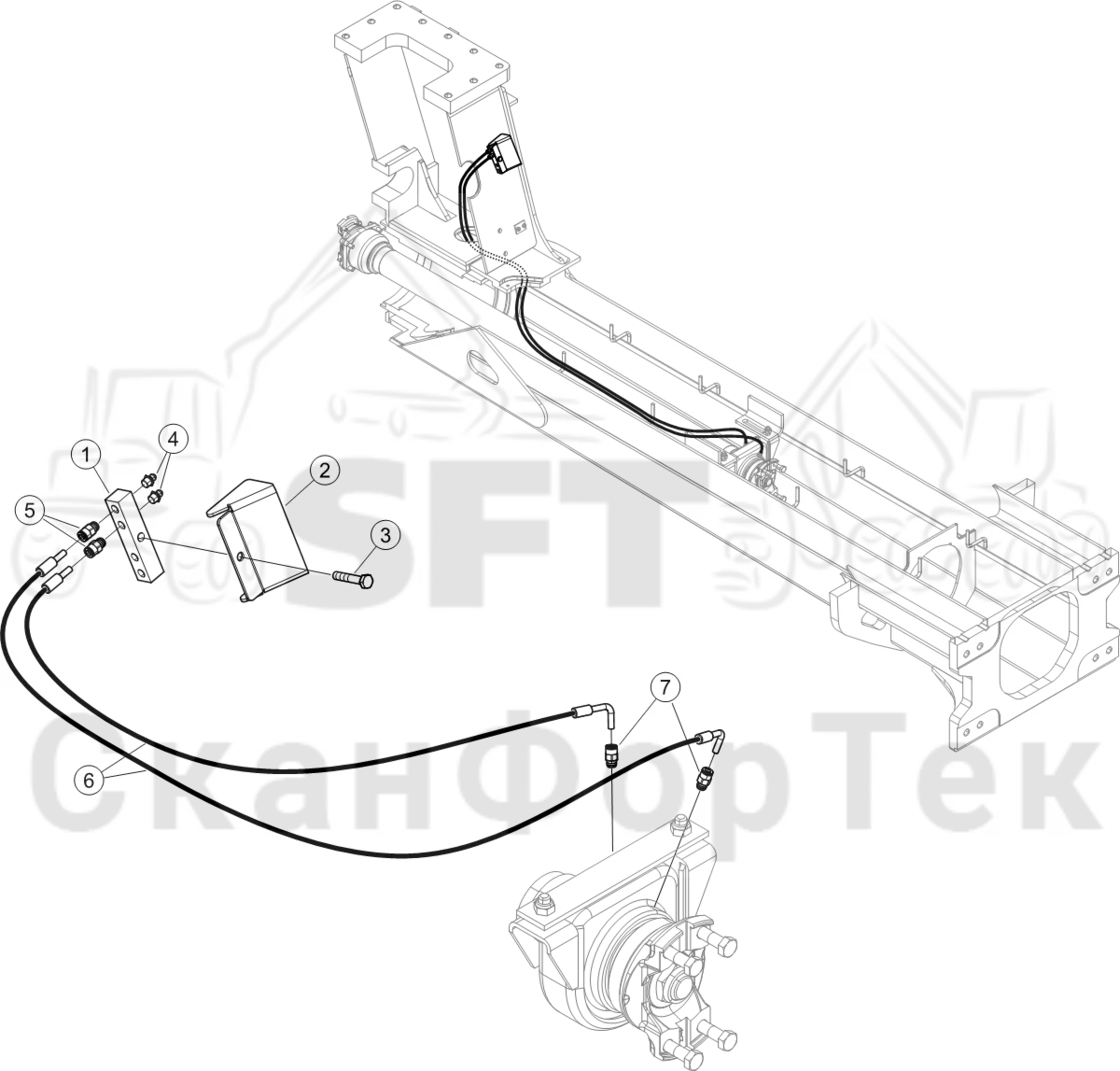 Схема: Смазка · Опорный подшипник