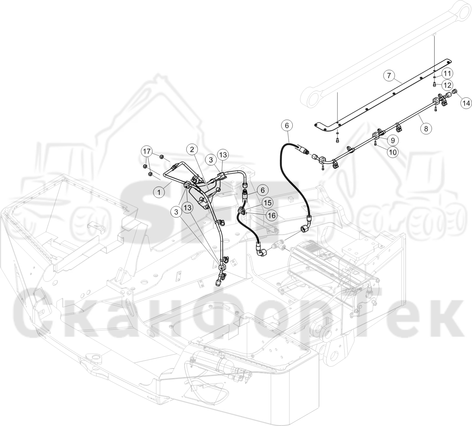 Схема: Трубопровод пожаротушения Comfort Ride Stage 5